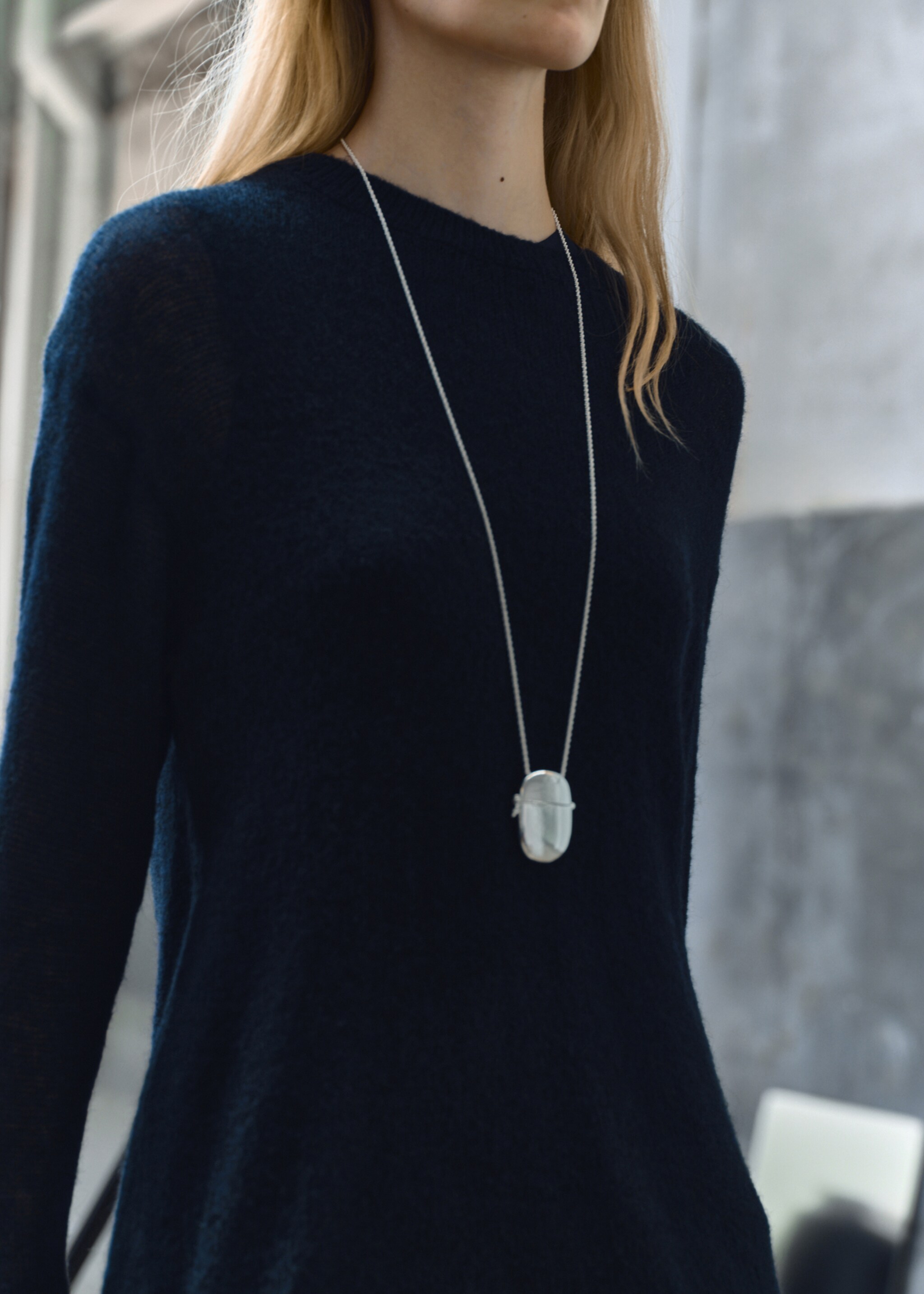 Locket pendant necklace - General plane, Silver. Ref: 17016011-00.