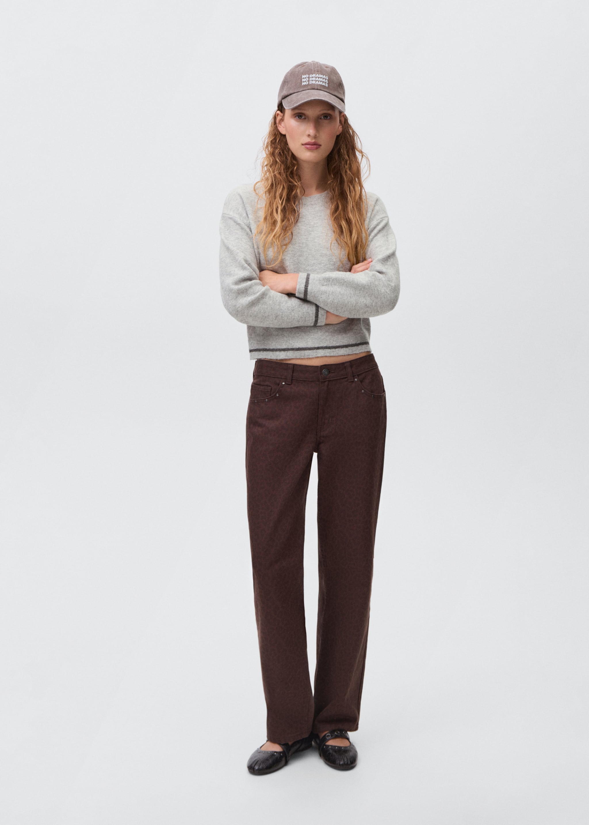 Knit embroidered sweater - General plane, Light Heather Grey. Ref: 17016336-00.