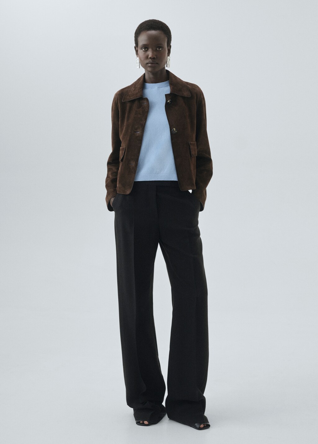 Mango Short-sleeved wool sweater