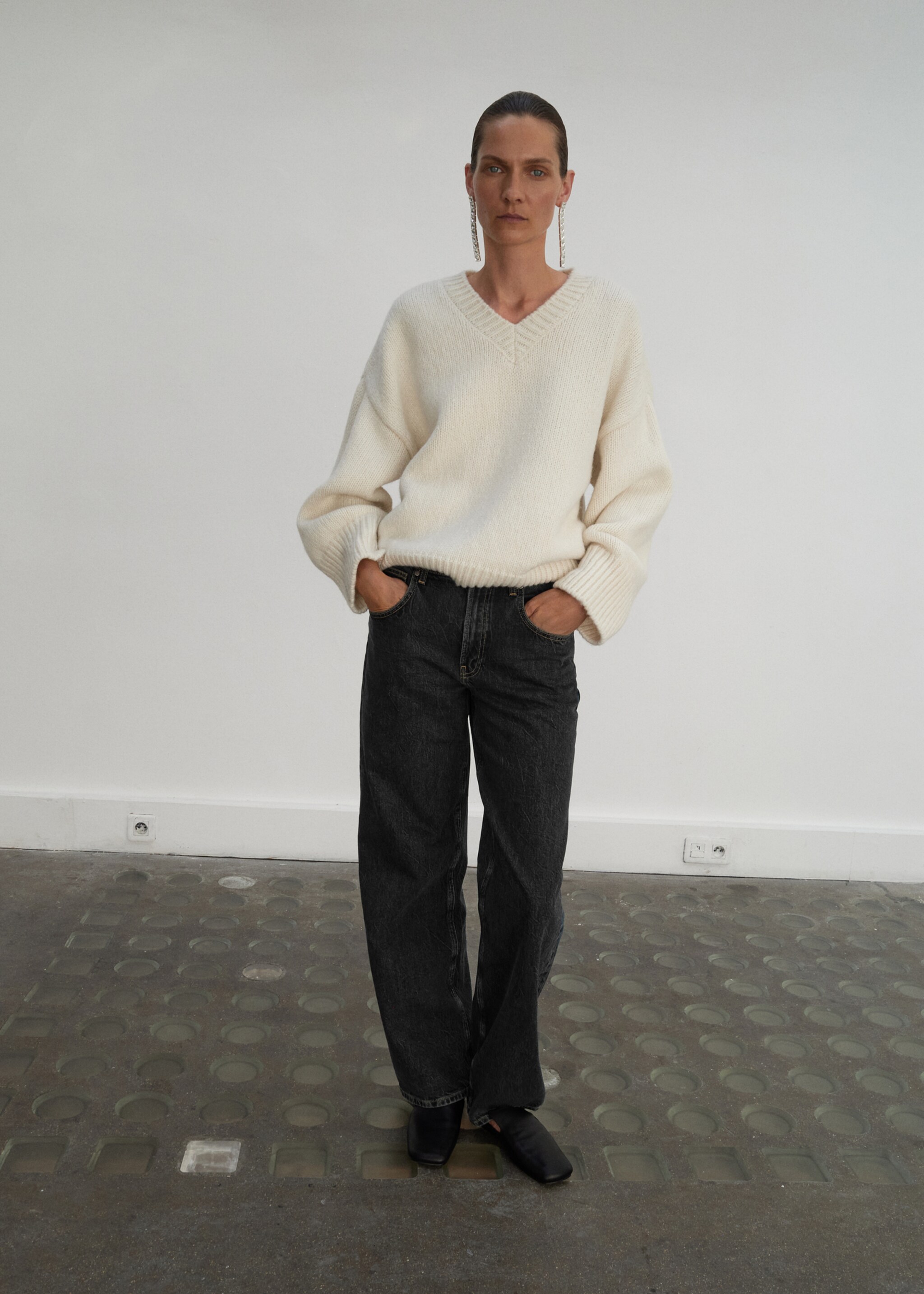 Mid-rise straight jeans - General plane, Deep Dark Blue. Ref: 17016358-00.