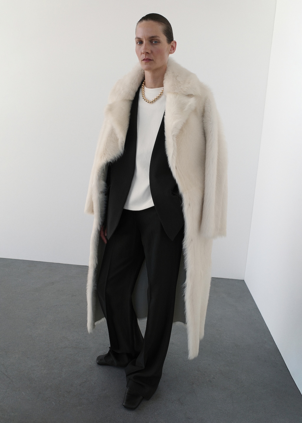 Straight-fit suit pants