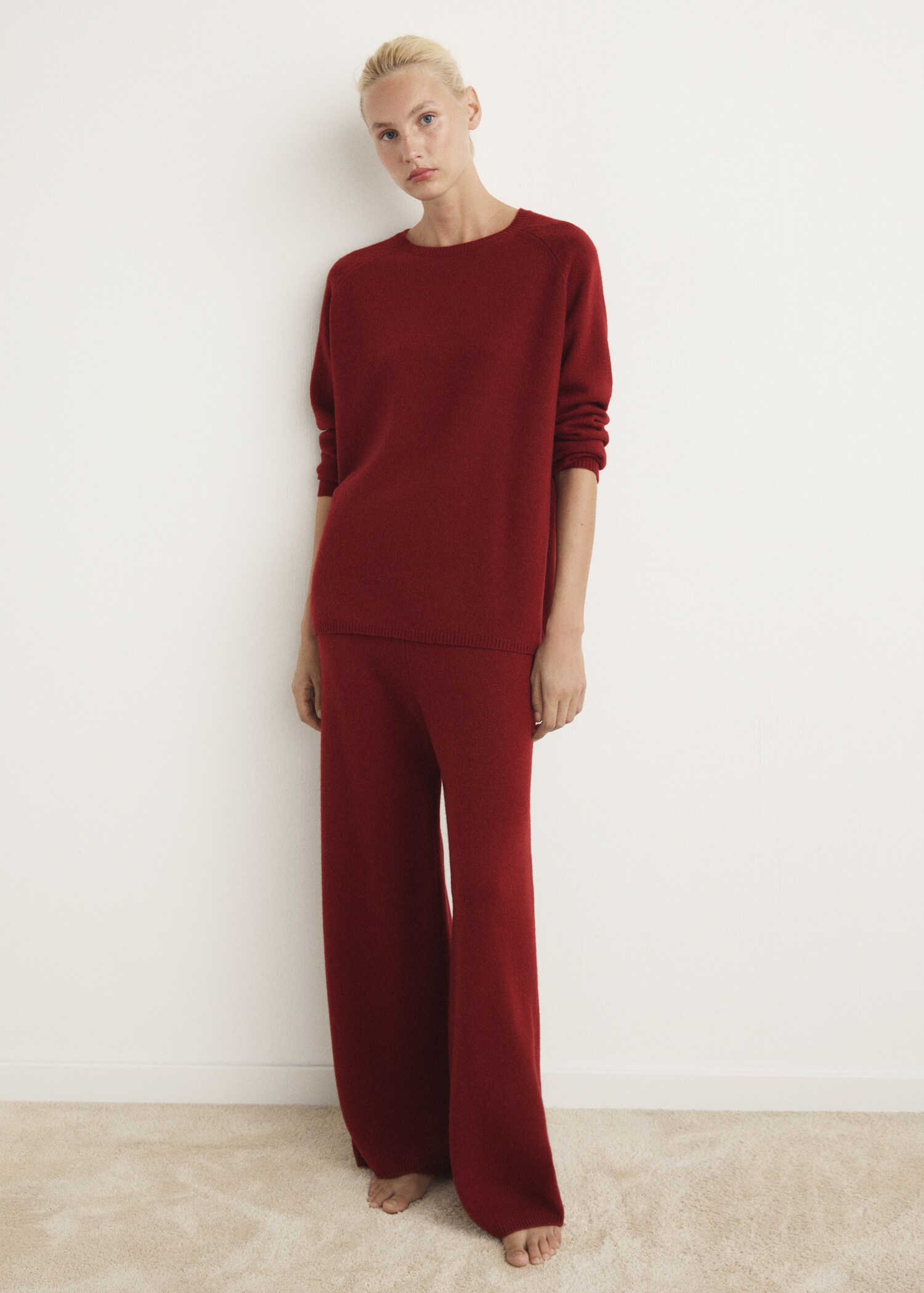 Thick cashmere trousers - General plane