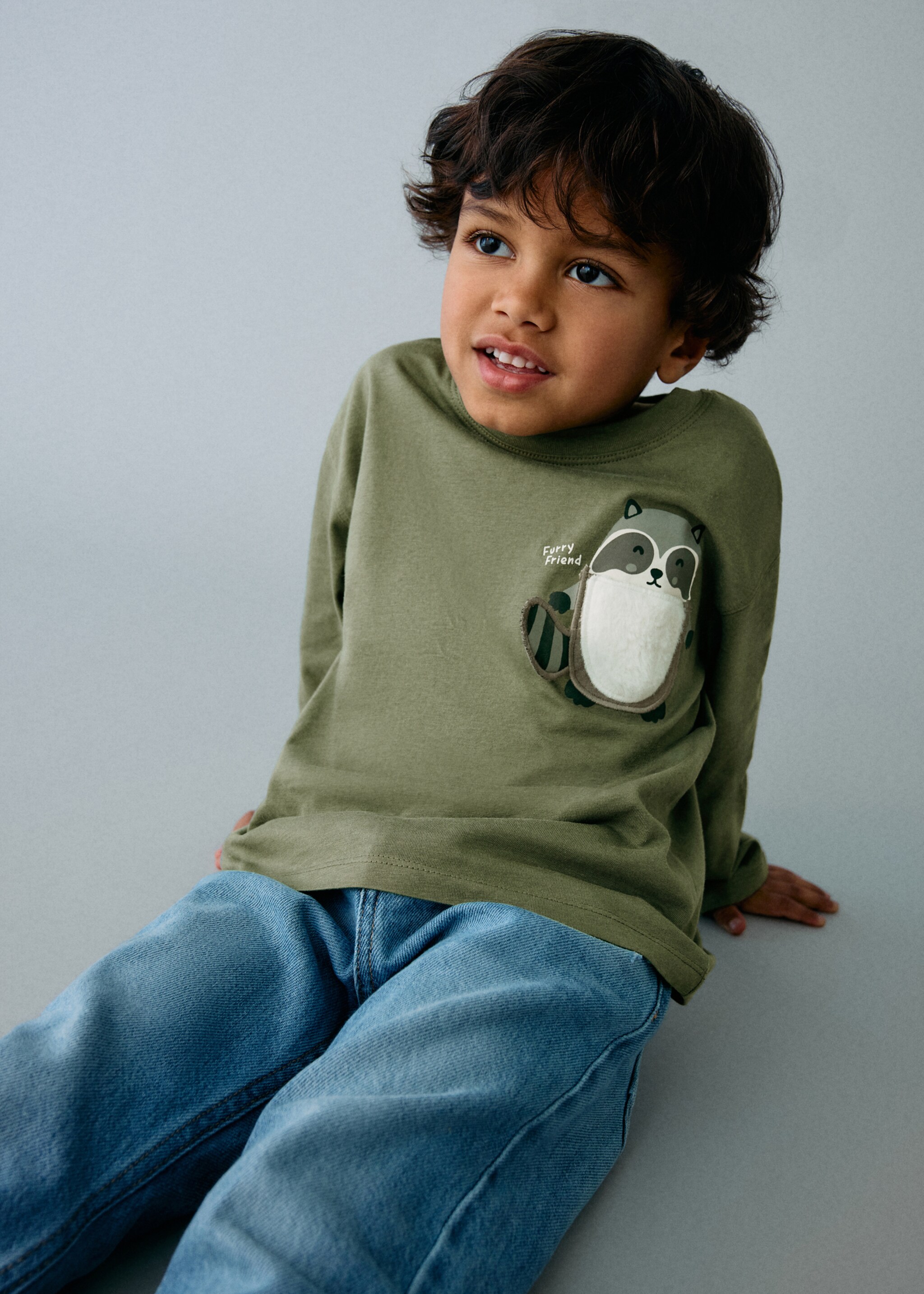 Embroidered printed T-shirt - General plane, Khaki. Ref: 17017781-00.