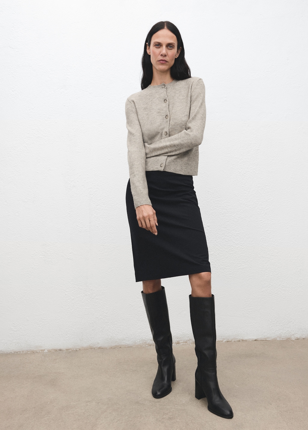 Mango Knitted button cardigan