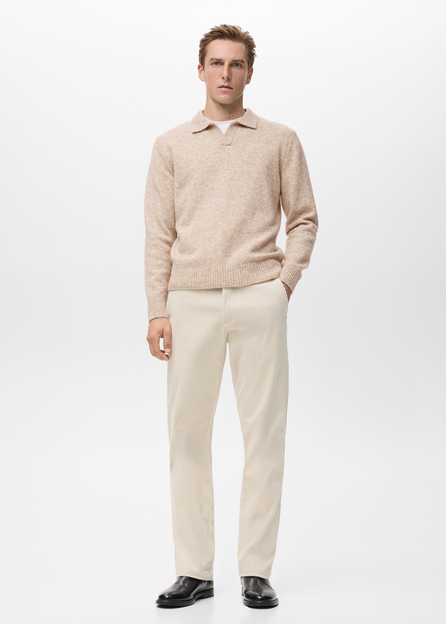 Corduroy slim-fit trousers - General plane
