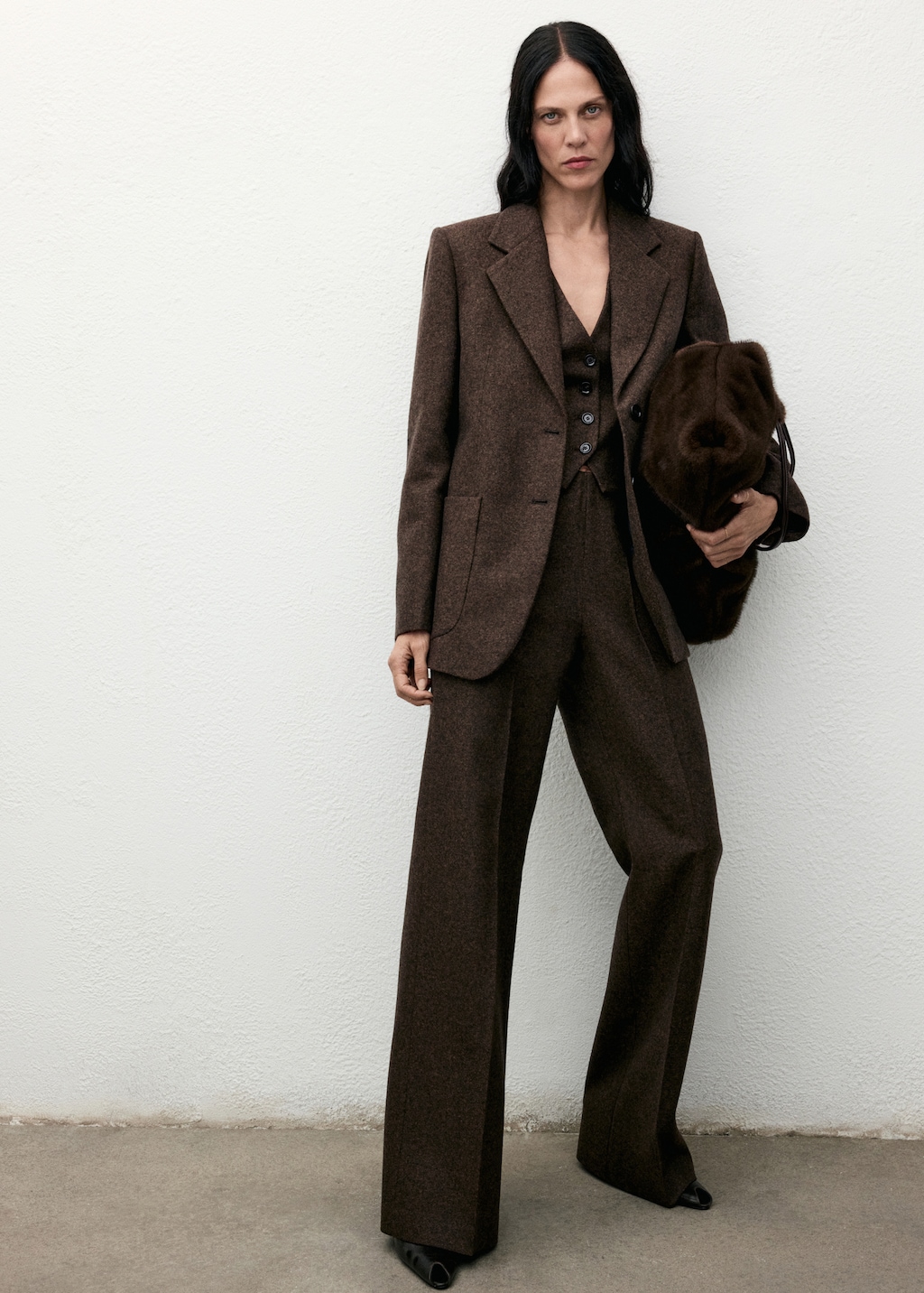 Speckled wool trousers