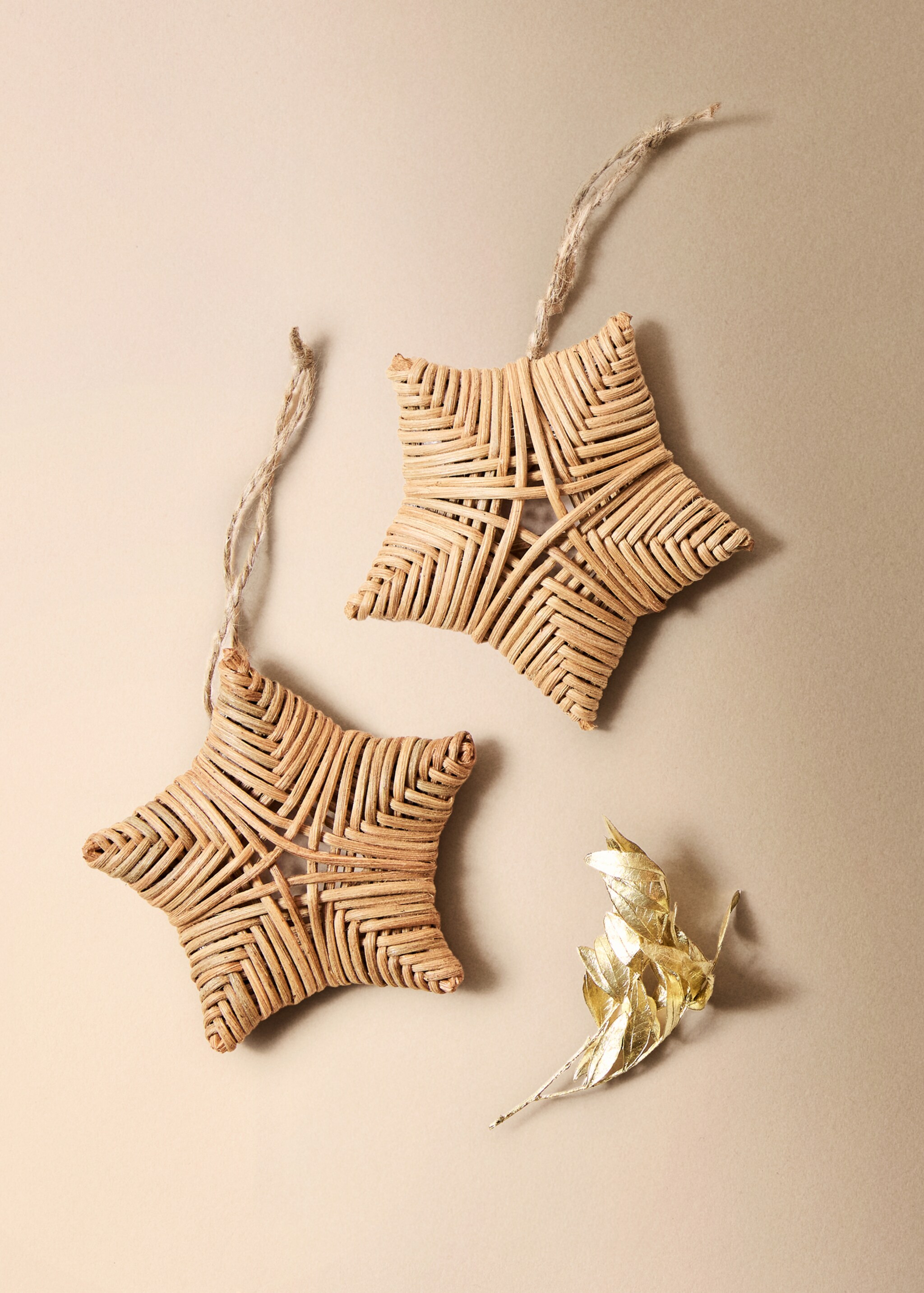 Rattan star tree decorations - General plane, Brown. Ref: 17018287-00.
