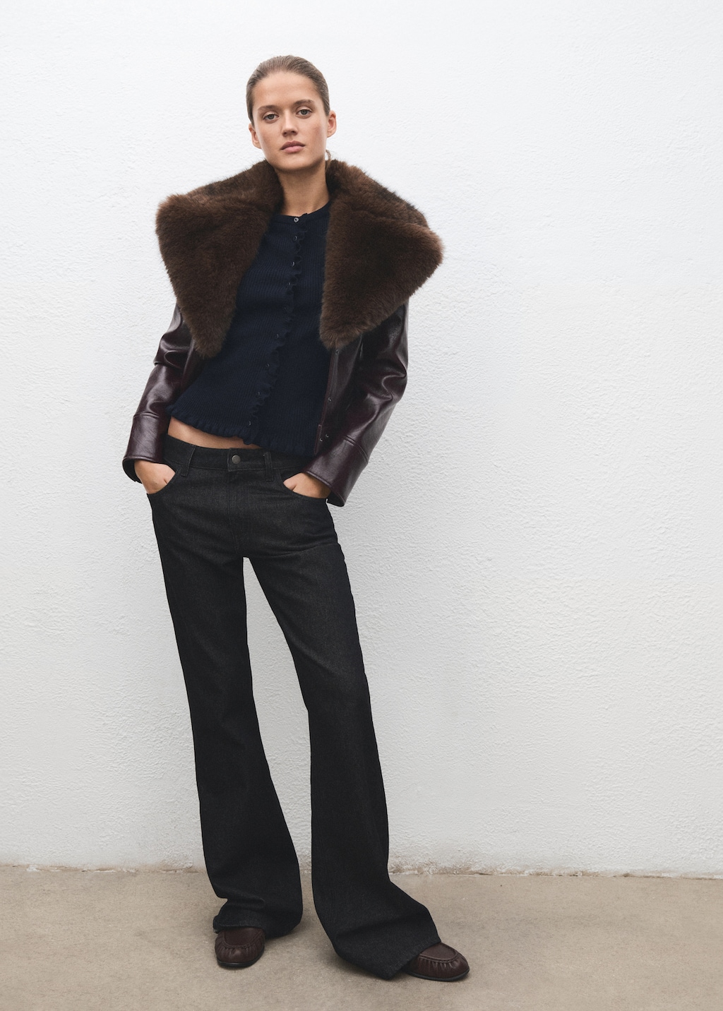 Mango Scalloped edges cardigan