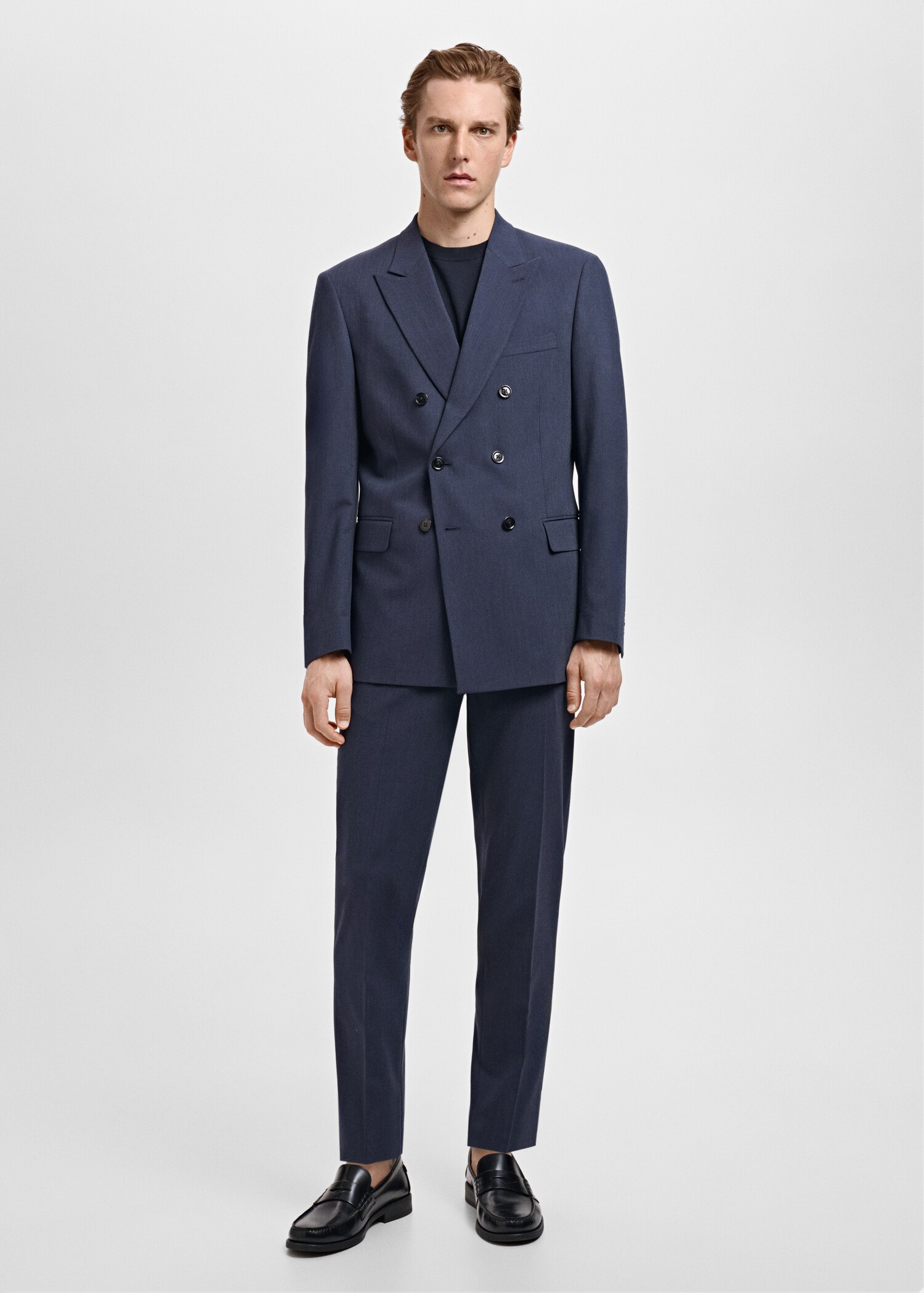 Slim fit Monaco kruvaze blazer ceket - Genel plan
