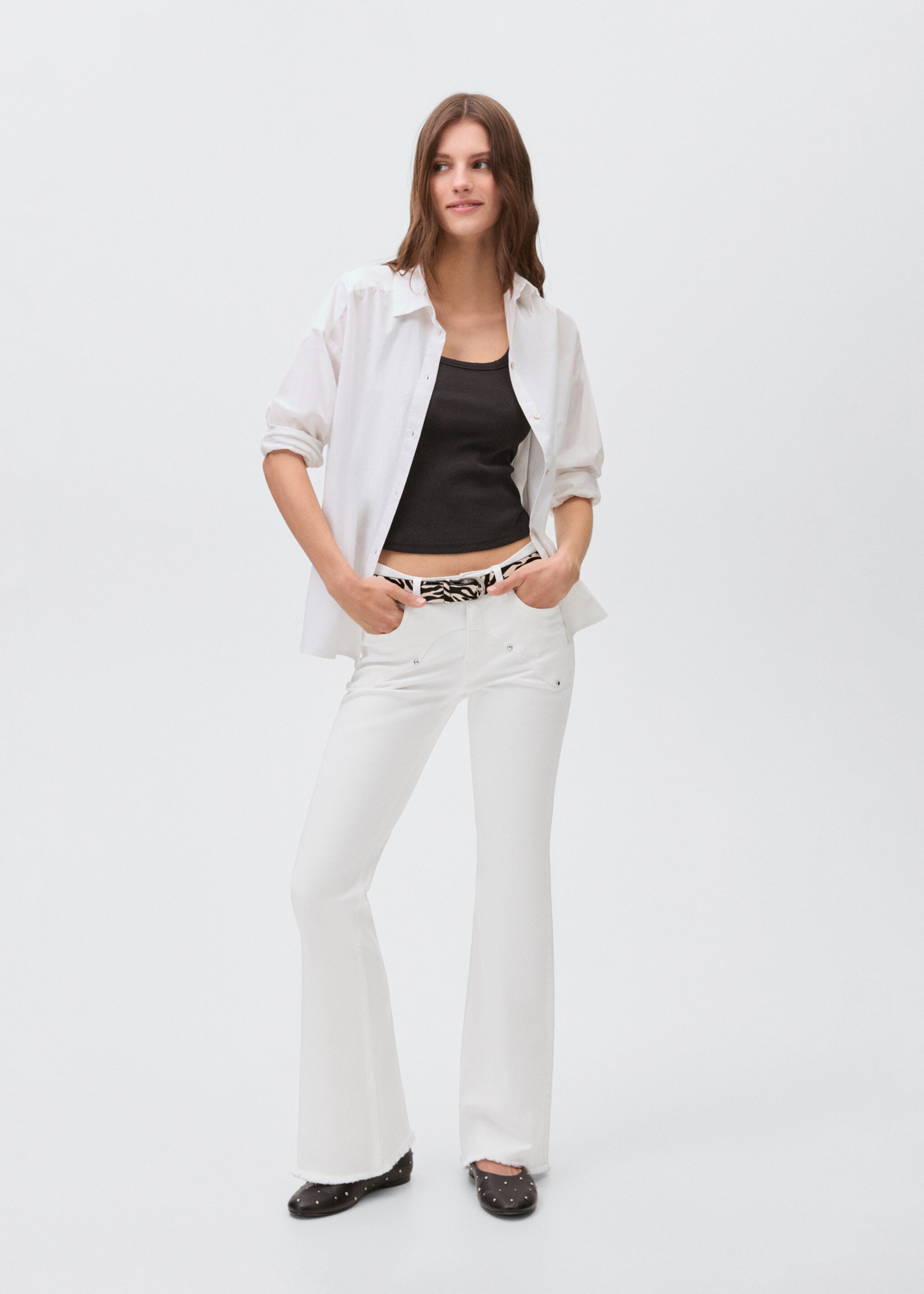 Flared jeans with studs - General plane