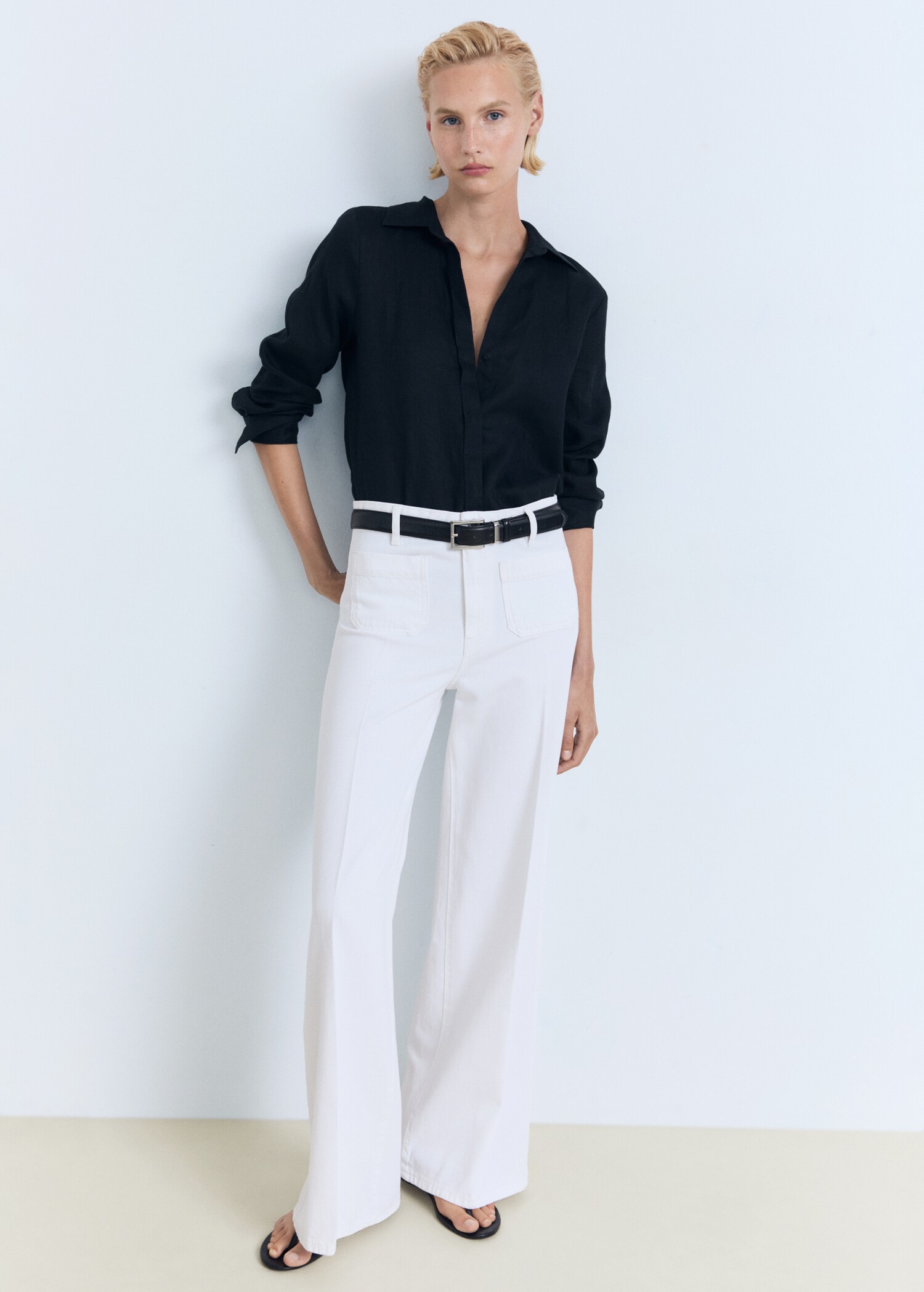 Jean wideleg poches taille haute - Plan général
