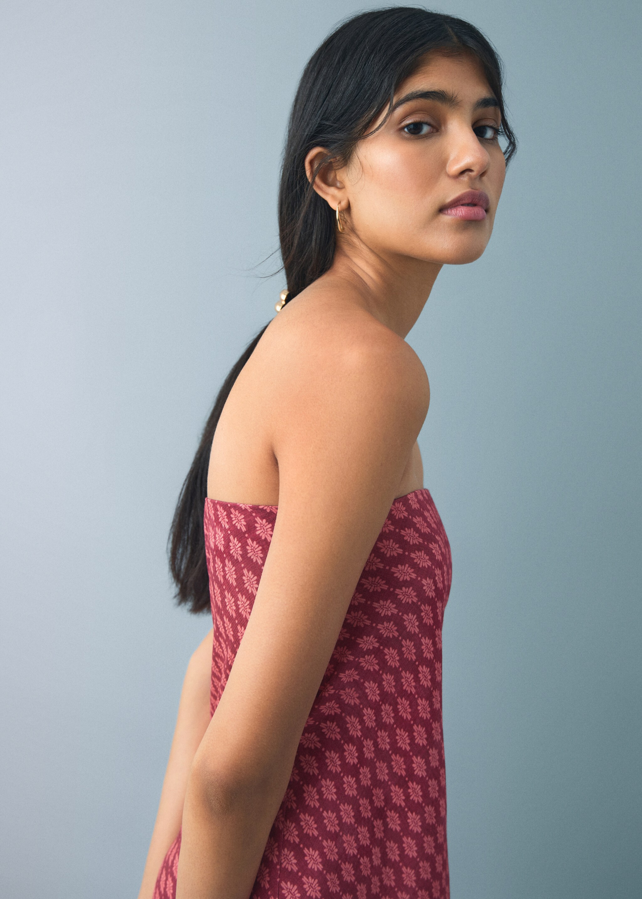 Flowy printed dress - General plane