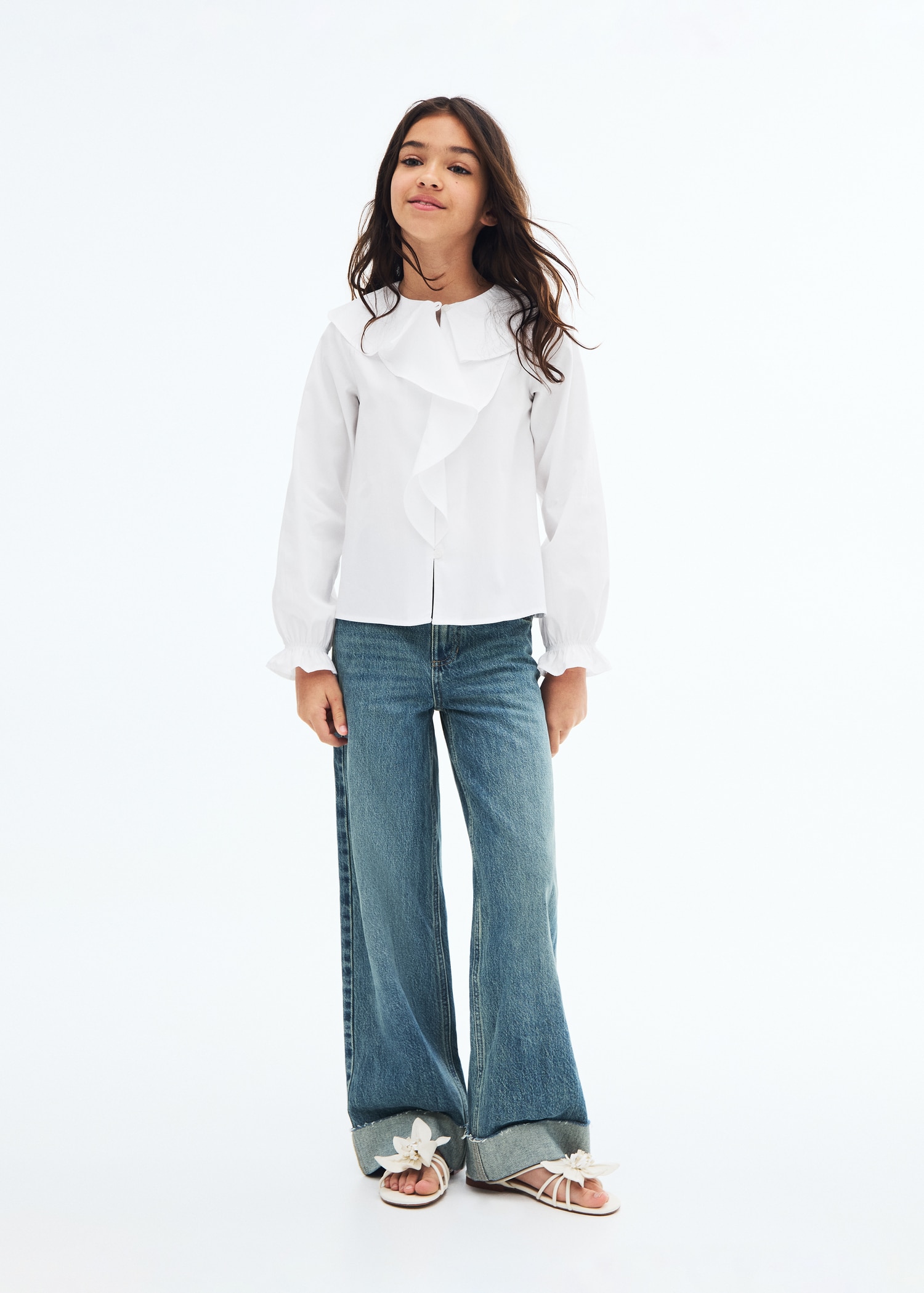Shirt with ruffle detail - General plane