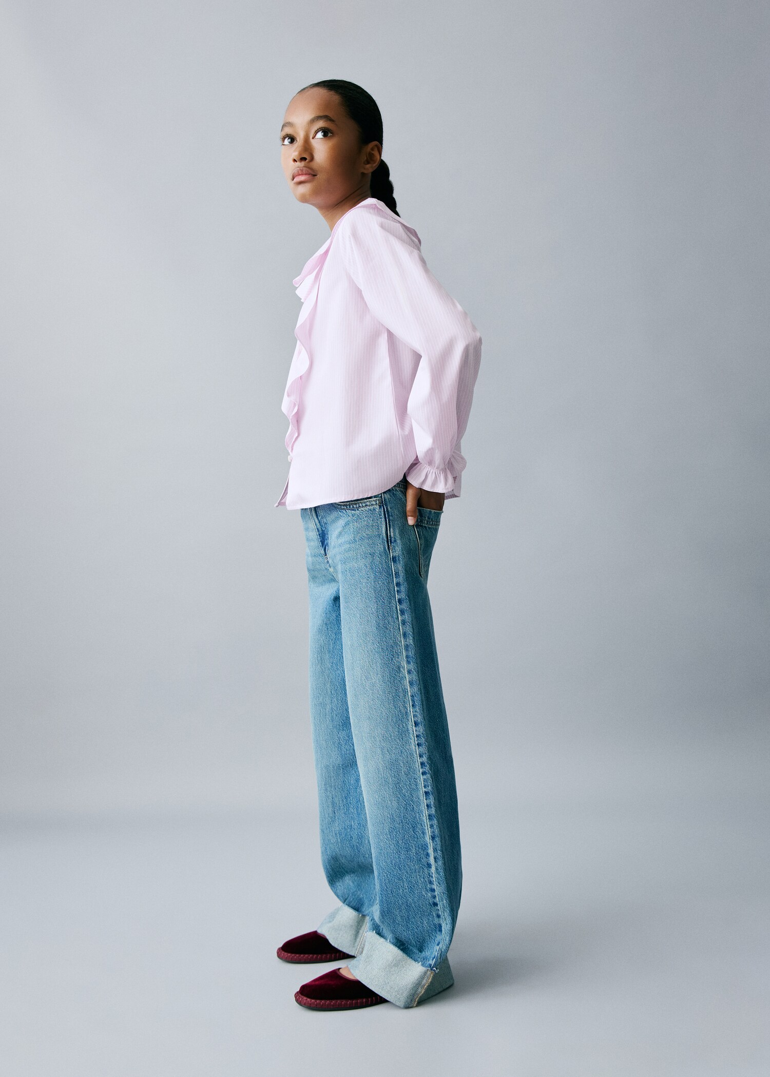 Shirt with ruffle detail - General plane