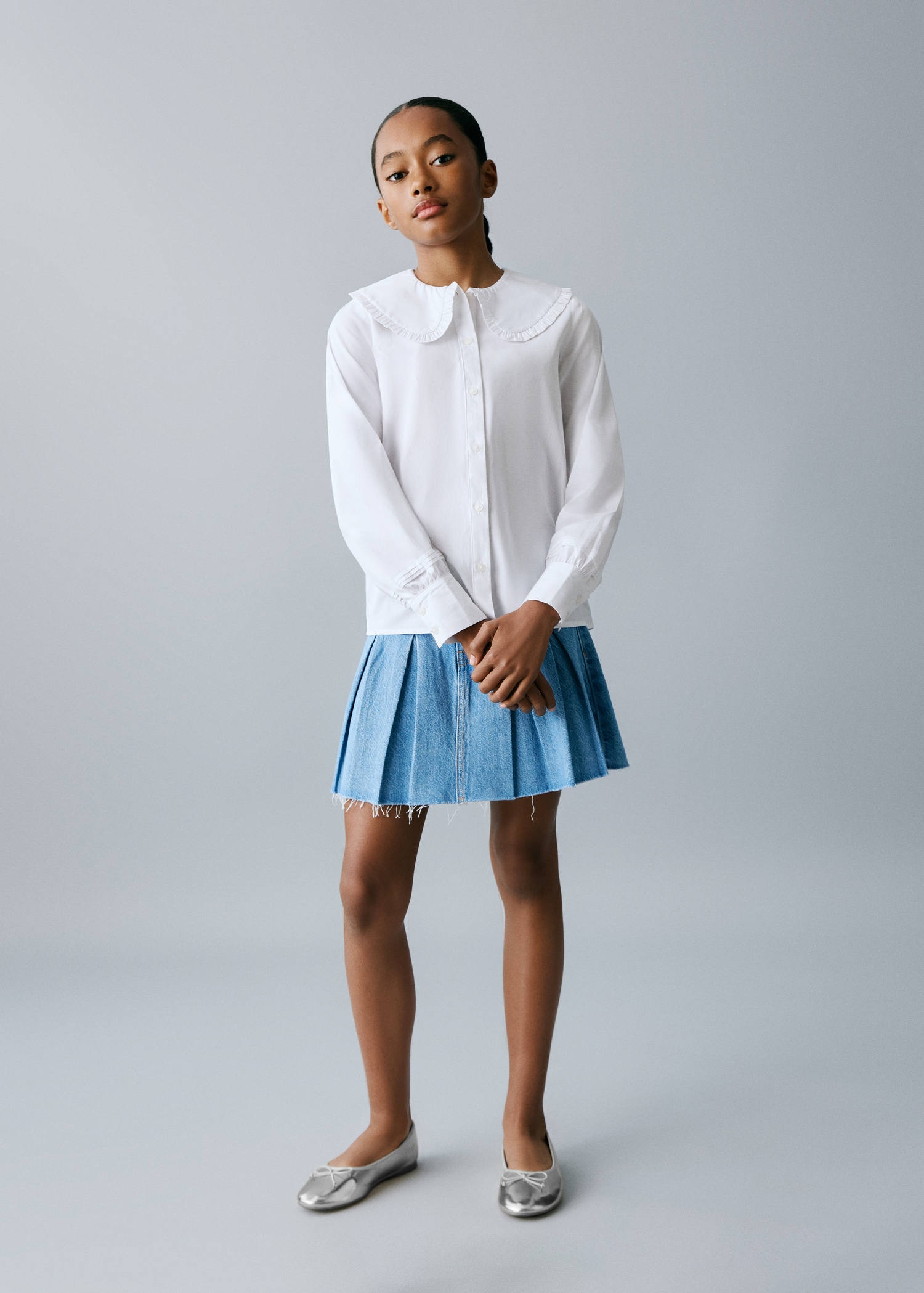 Camisa cuello babydoll Niños MANGO España (Península y Baleares)