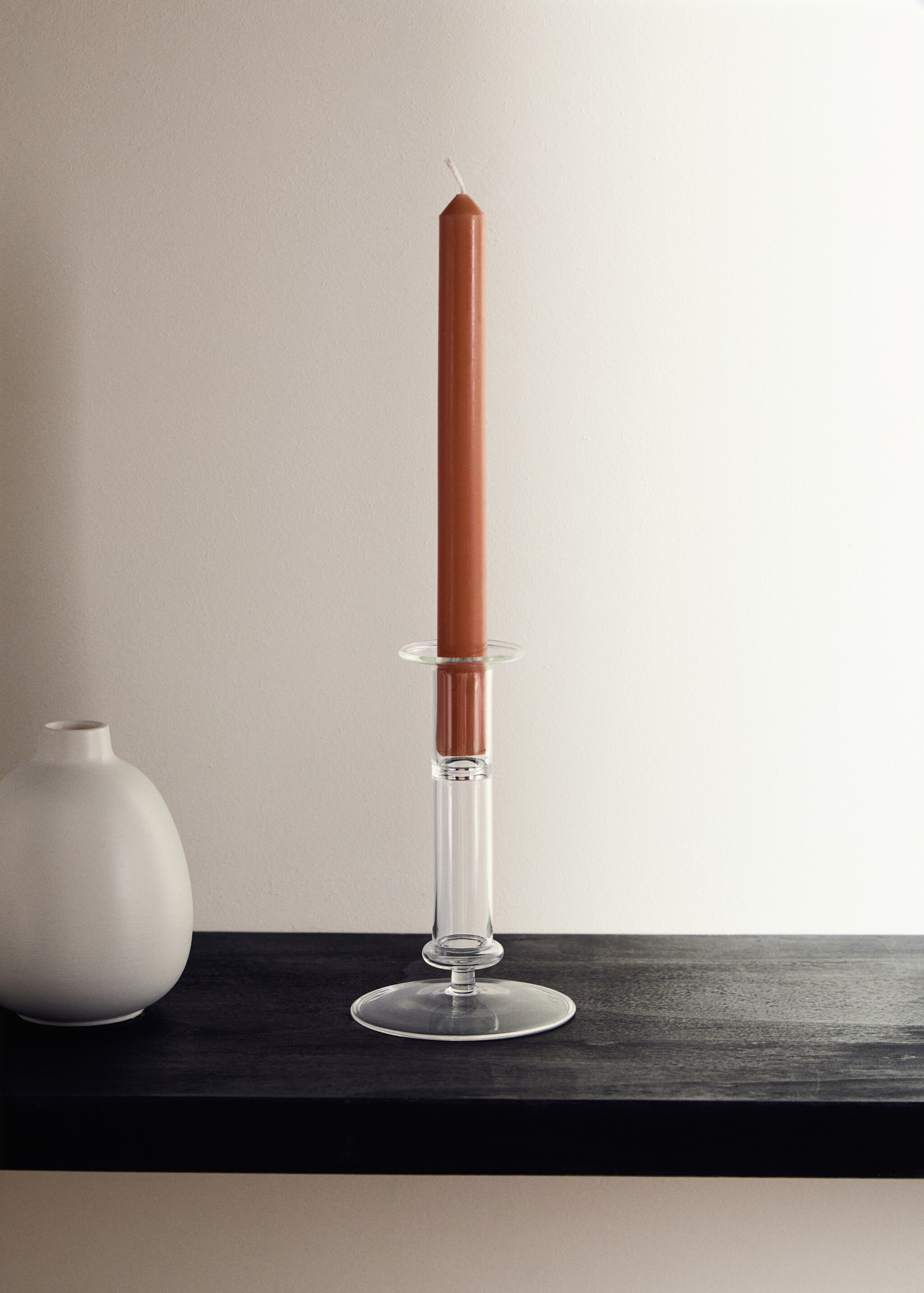 Borosilicaat kandelaar - Overzichtstekening, IJsgrijs. Ref: 17021525-00.