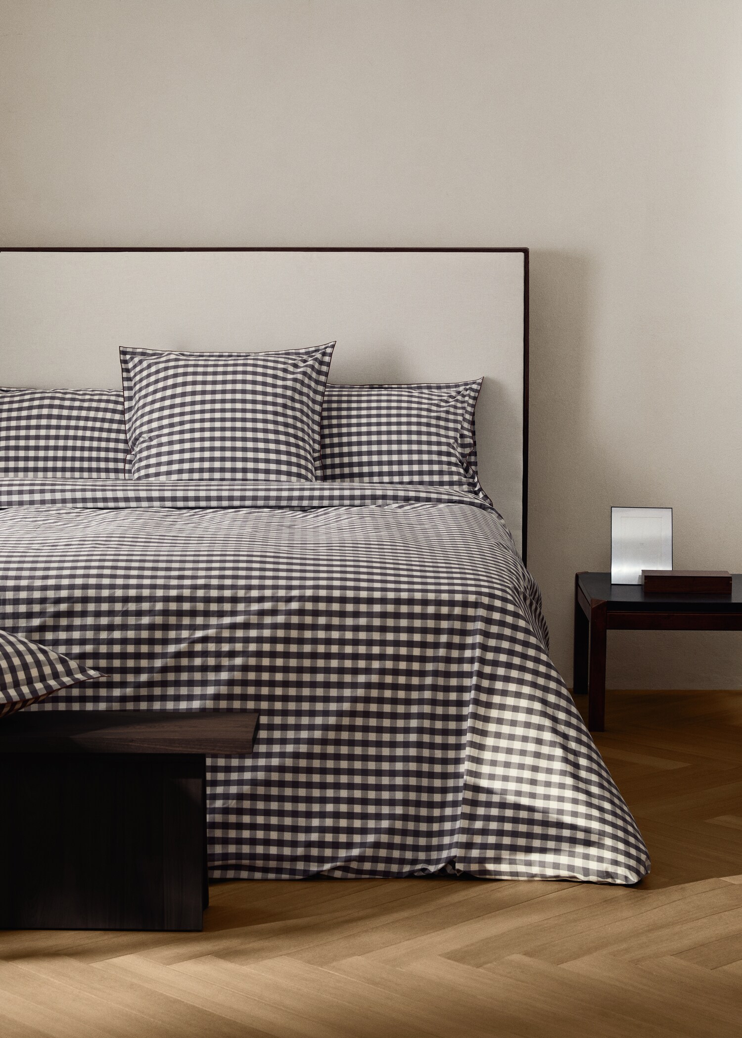 Percale-Baumwolle Bettbezug Vichy-Karo für Bett 150/160 cm - Allgemeine Ansicht