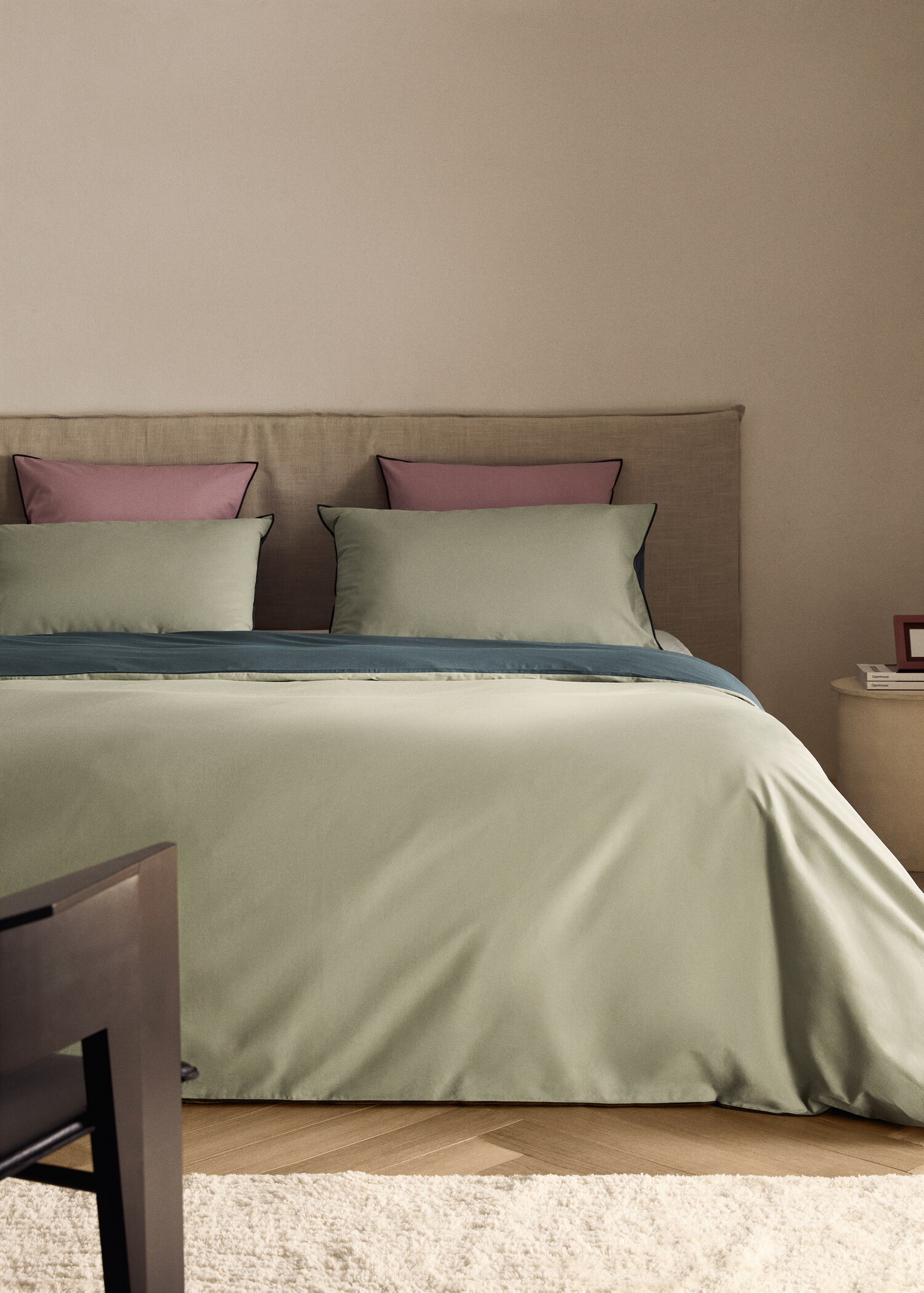 Funda nórdica algodón percal reversible cama 180/200 cm - Plano general