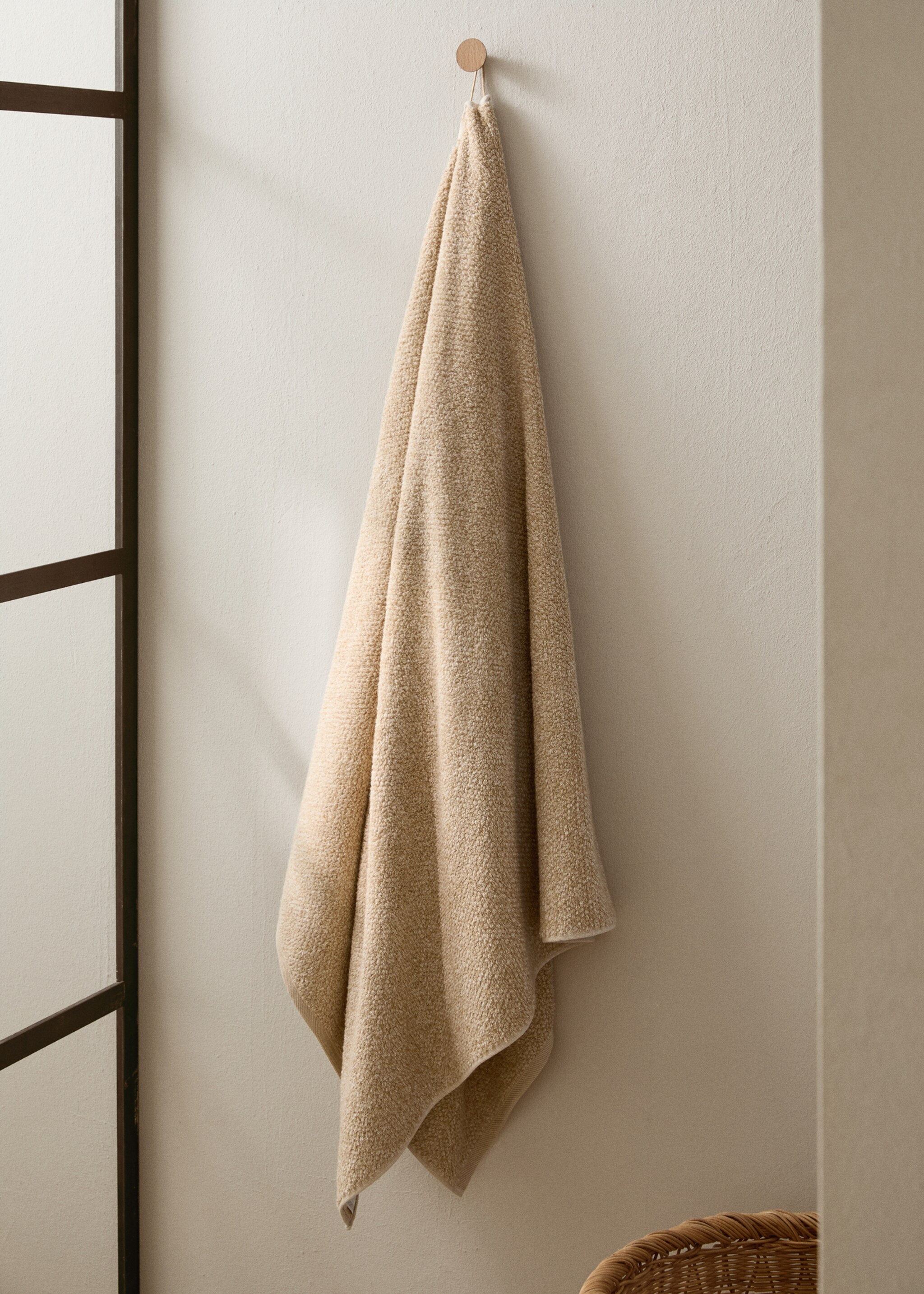 Two-tone melange cotton bath towel - Загальний план