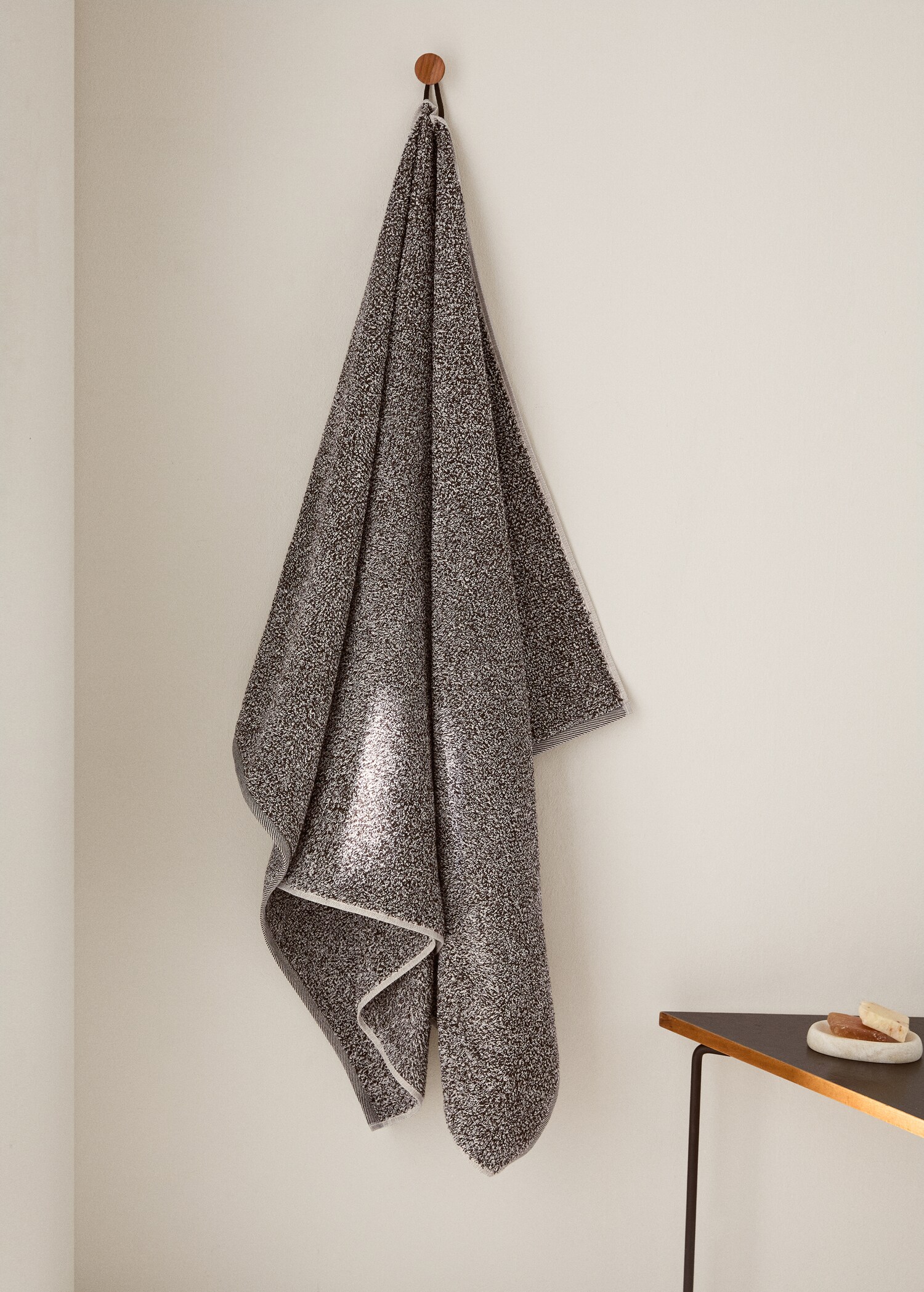 Two-tone melange cotton bath towel - General plane