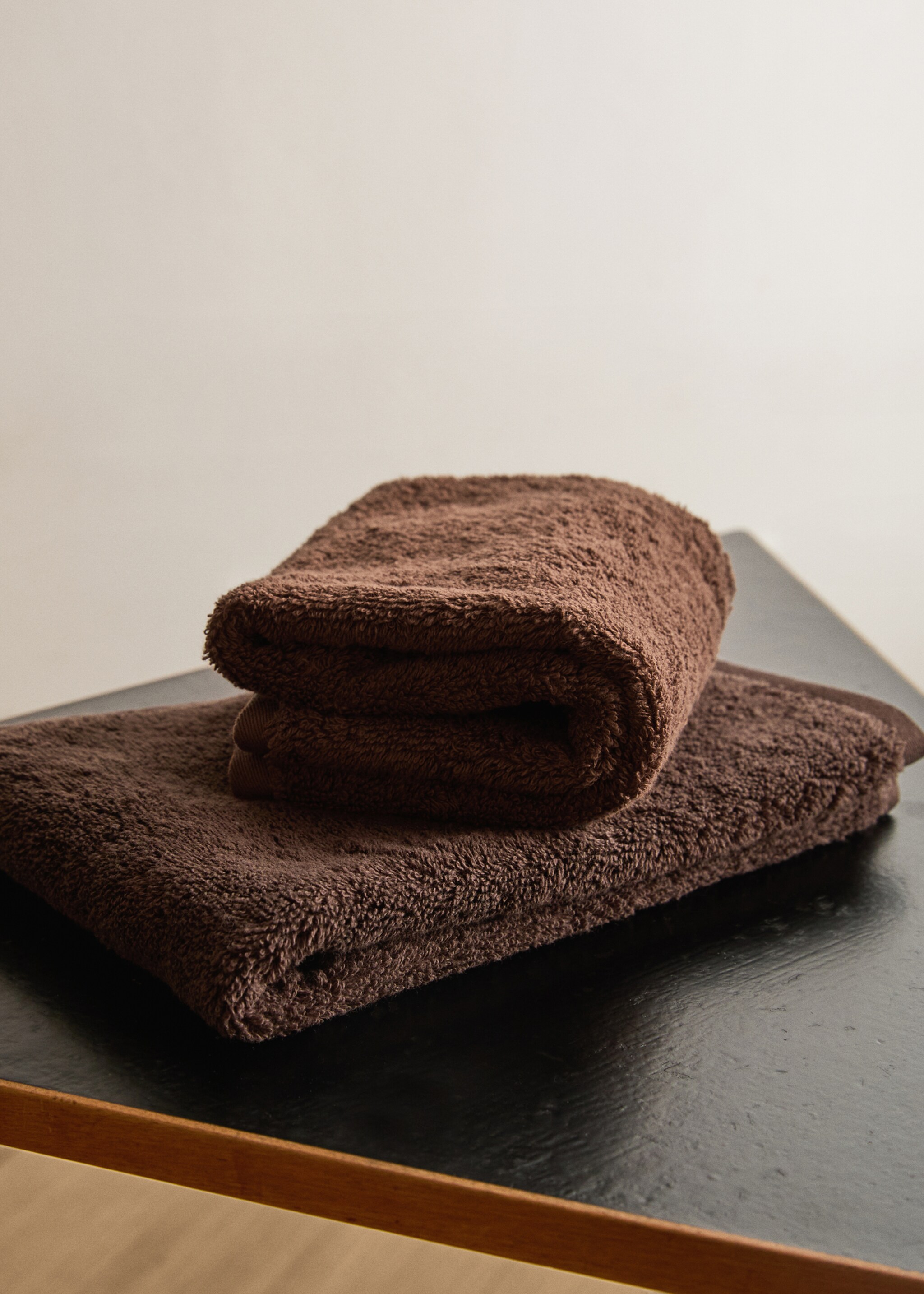 Soft cotton towel - General plane, Tobacco Brown. Ref: 17021596-00.