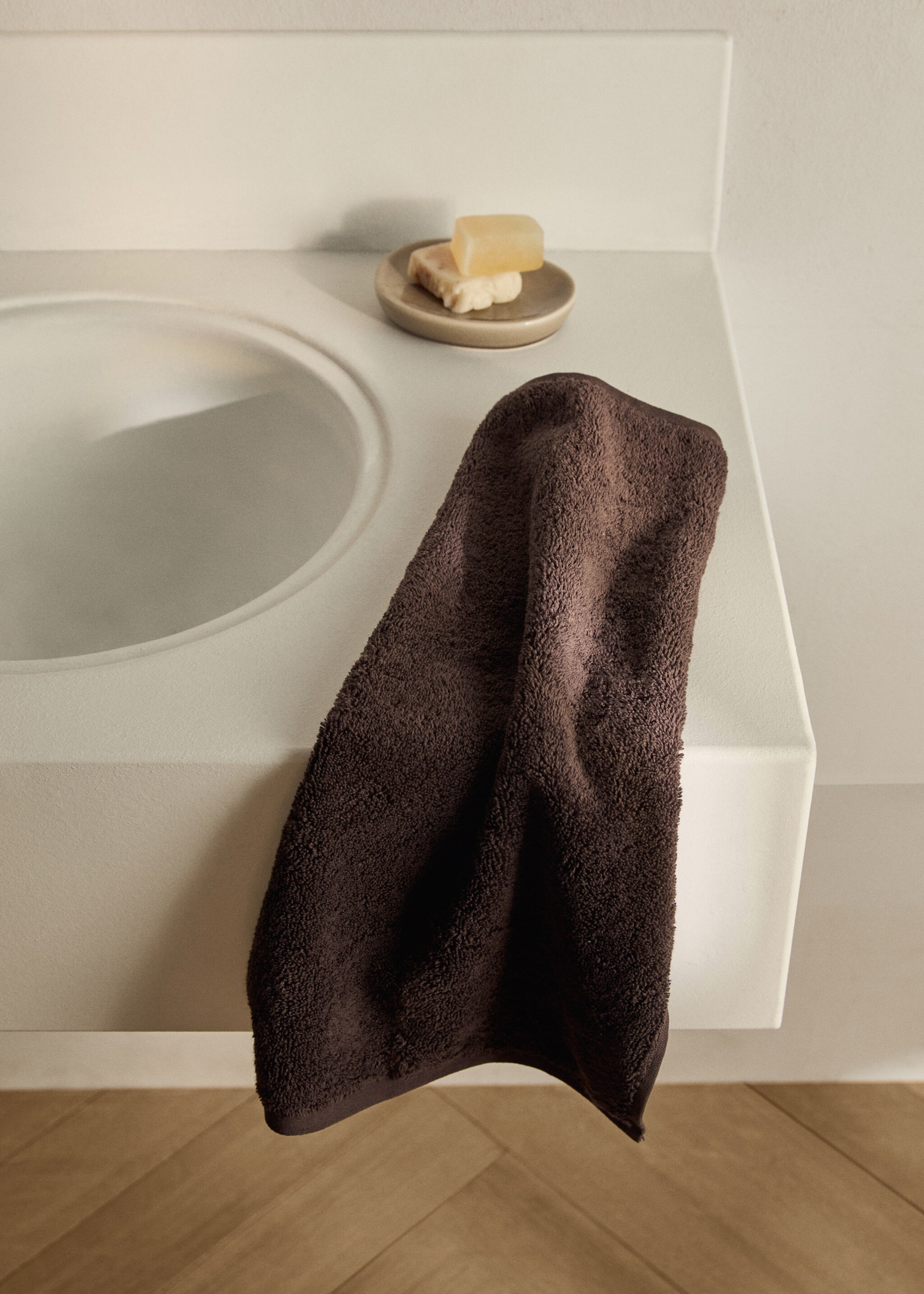 Soft cotton towel - General plane, Chocolate. Ref: 17021596-00.