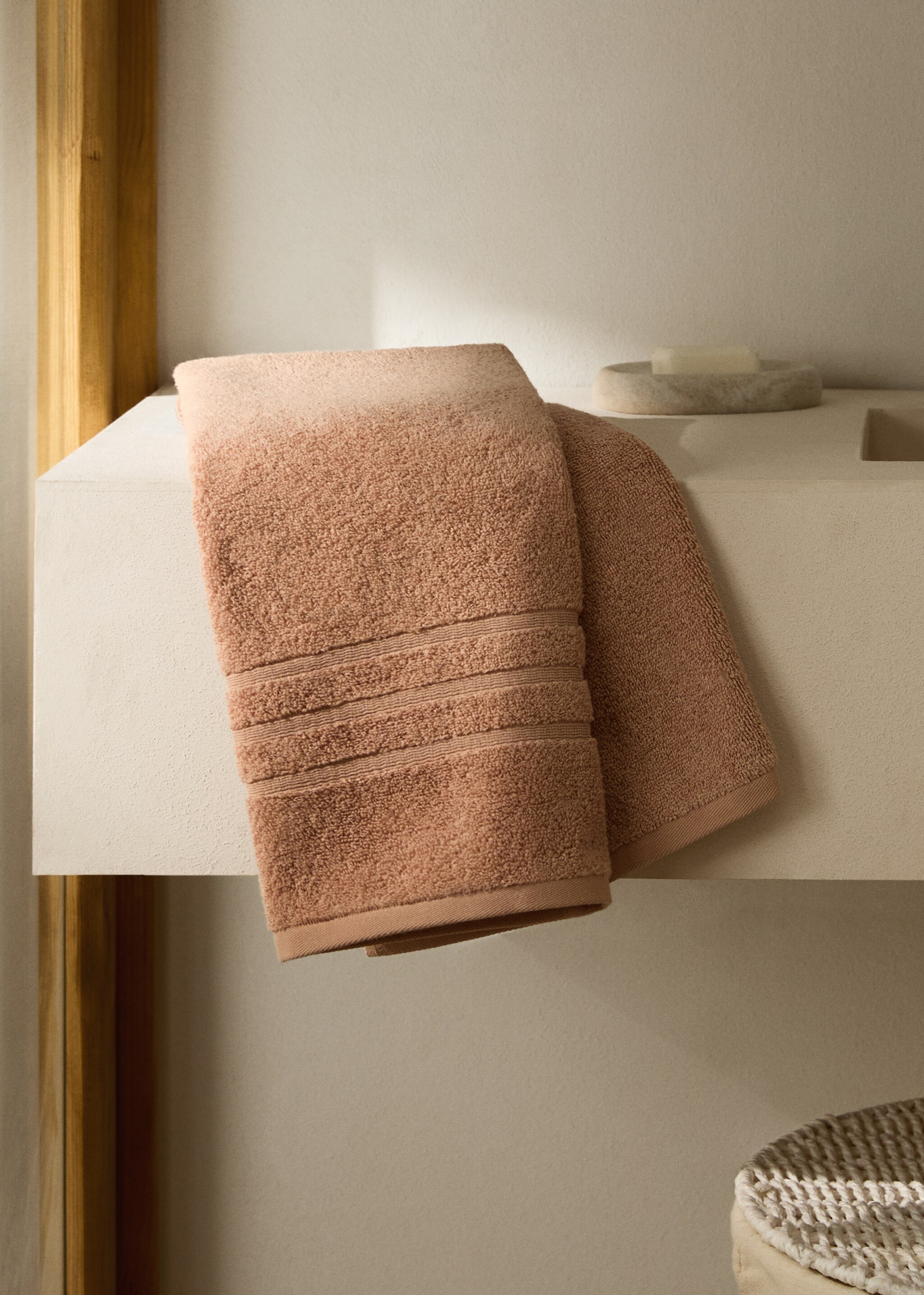 Terry cotton towel - General plane, Salmon. Ref: 17021612-00.