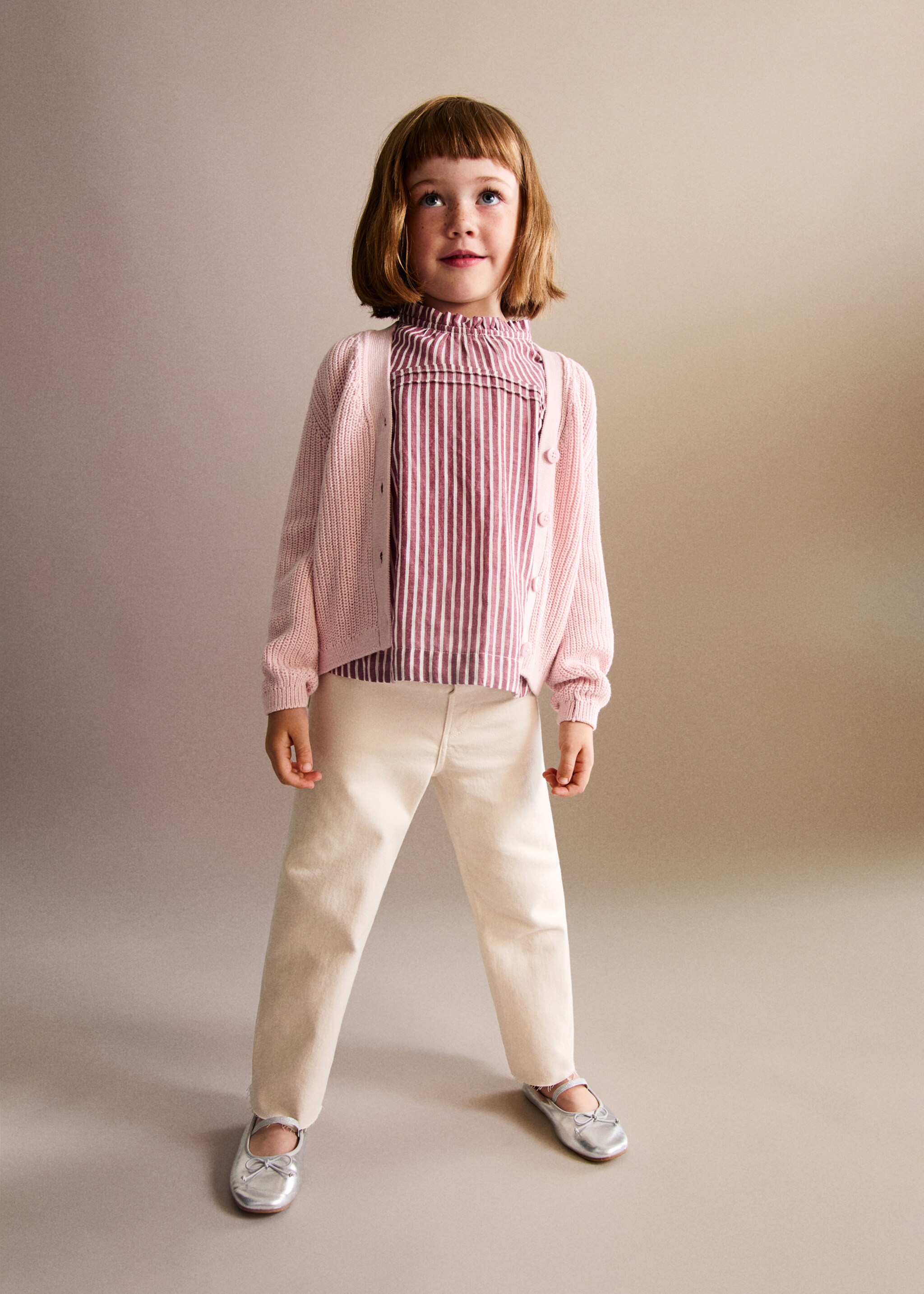 Jeans culotte algodón - Plano general, Crudo. Ref: 17022031-00.