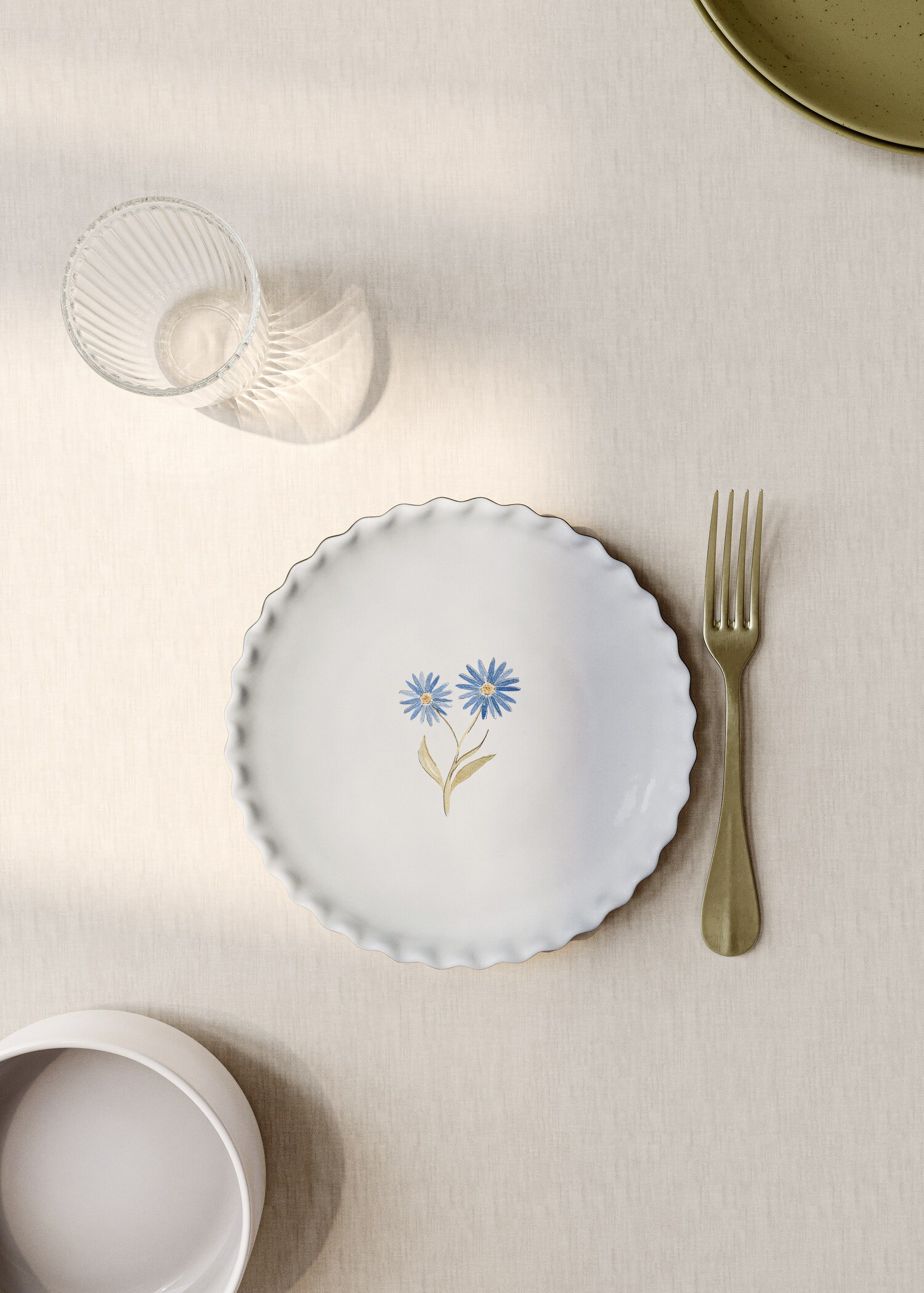 Stoneware dessert plate with pattern - Загальний план