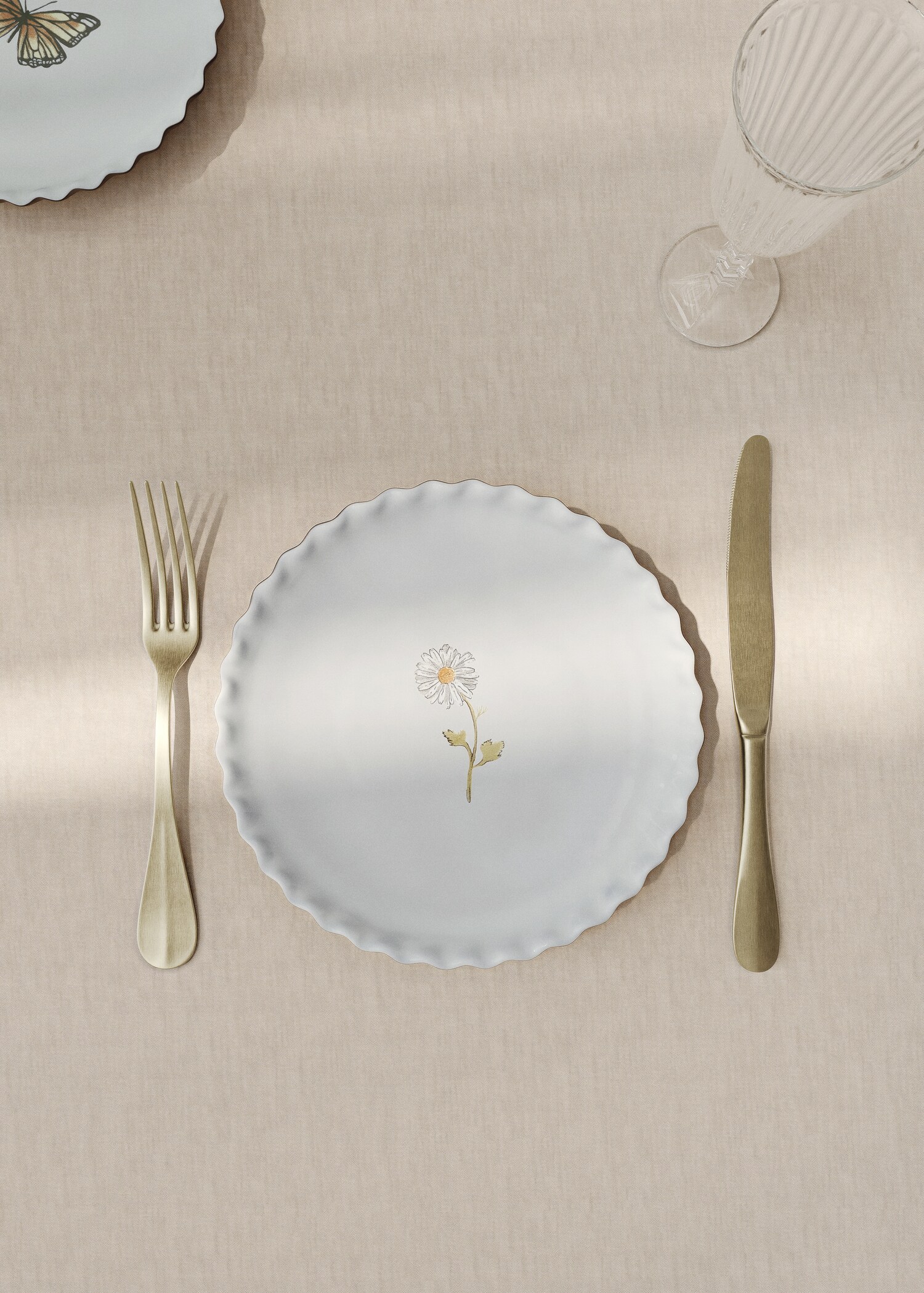 Stoneware dessert plate with pattern - Загальний план