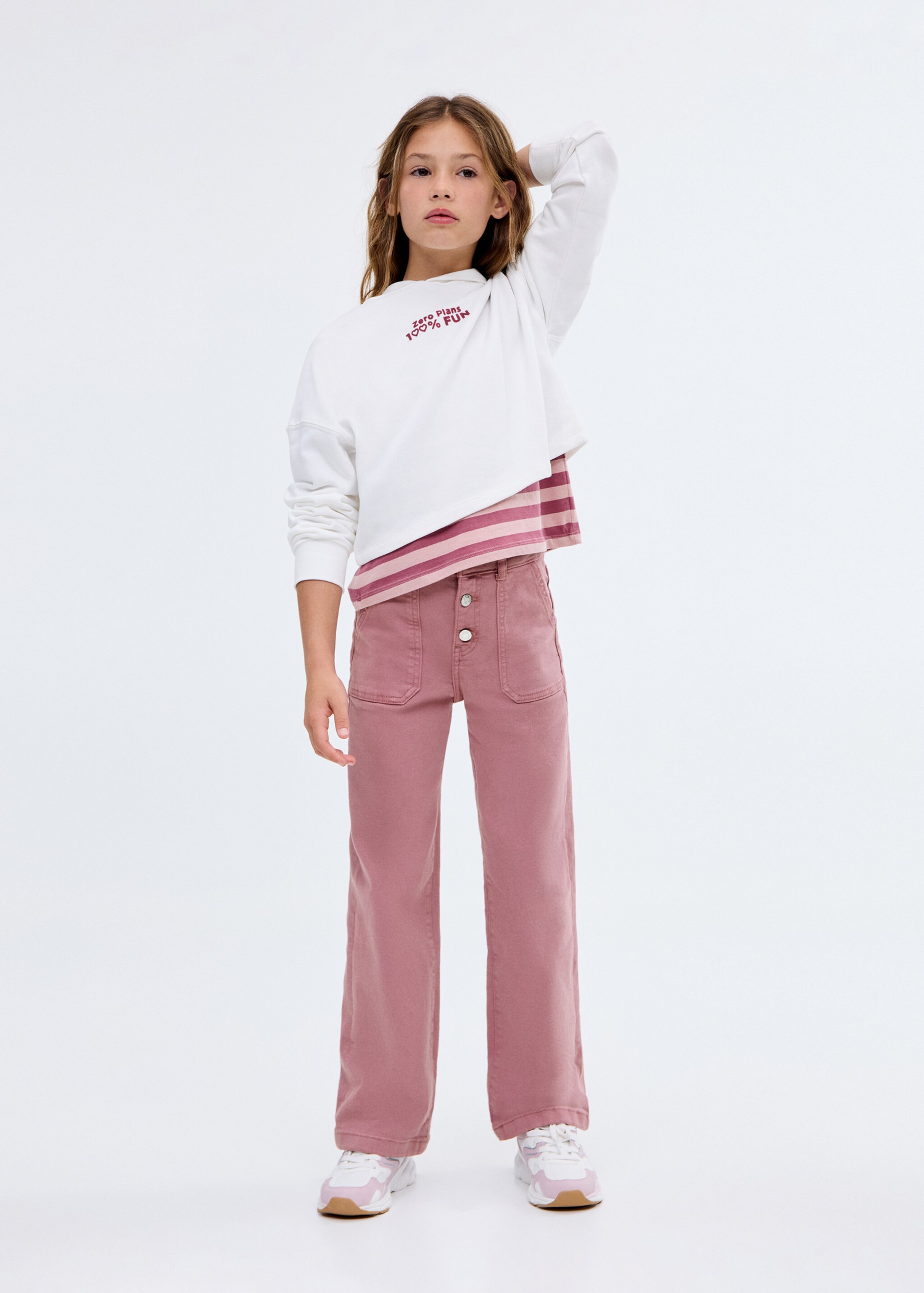 Culotte jeans with pockets - General plane