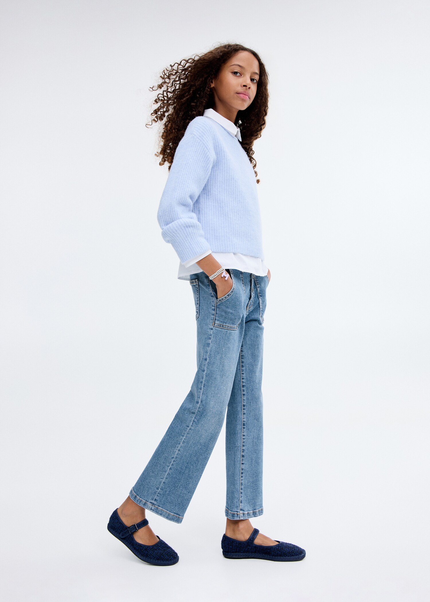 Jean style jupe-culotte poches - Plan général