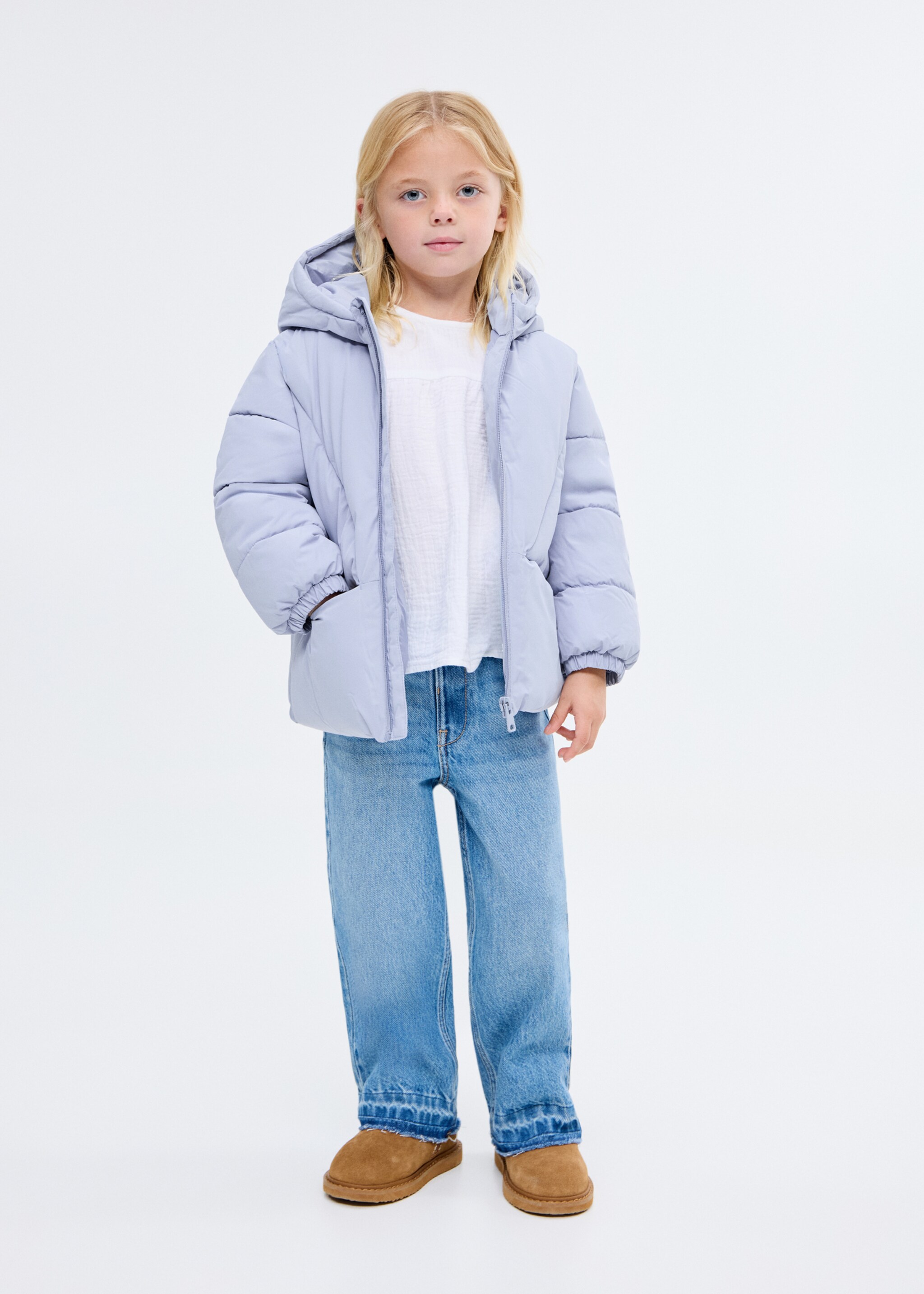 Hood puffer coat - General plane, Sky Blue. Ref: 17022897-00.
