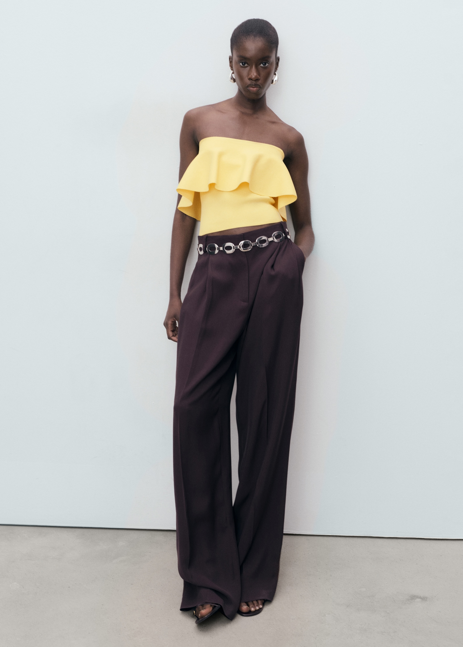 Maxi Ruffle Strapless Top