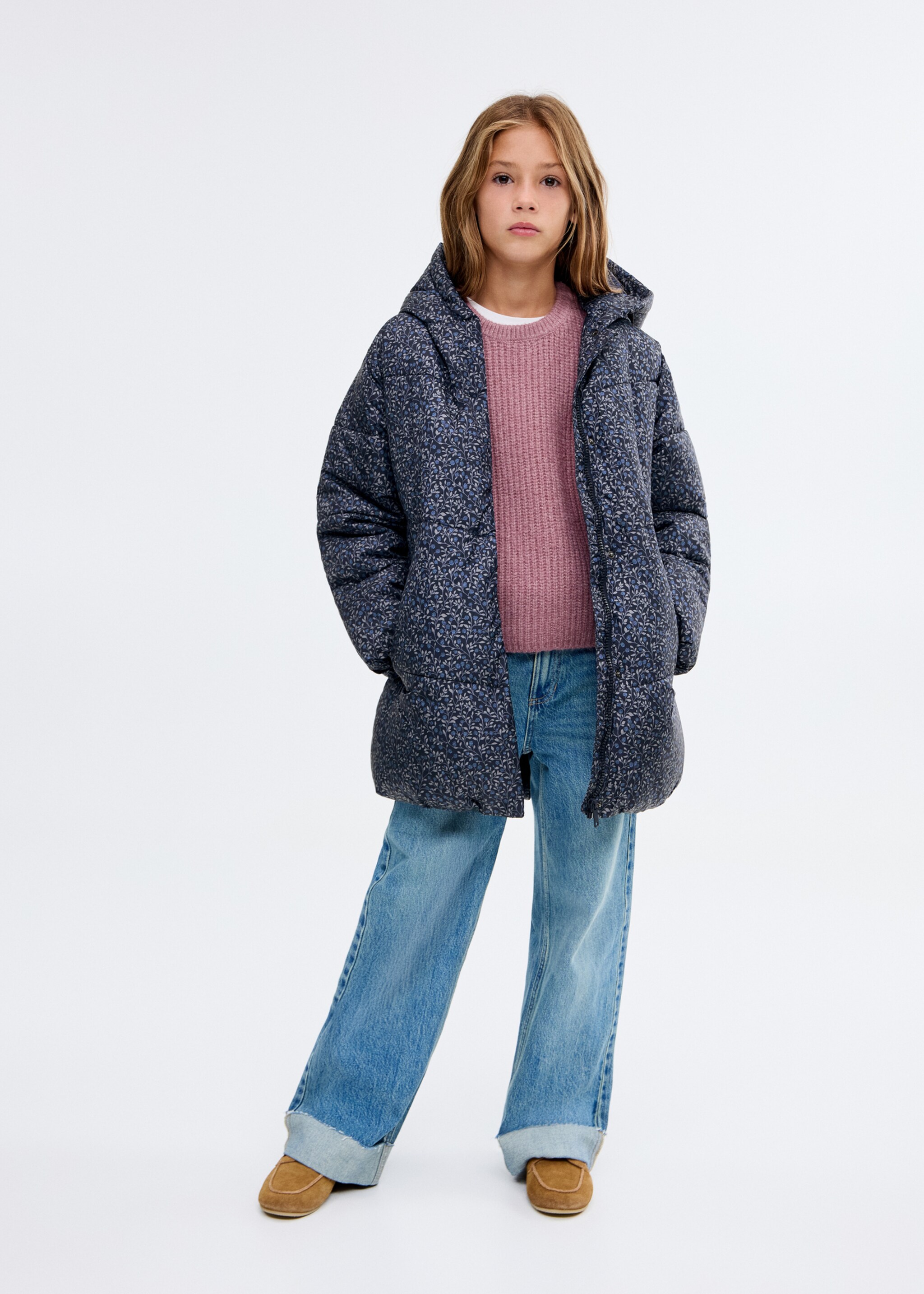 Floral-print coat - General plane, Night Blue. Ref: 17023274-00.