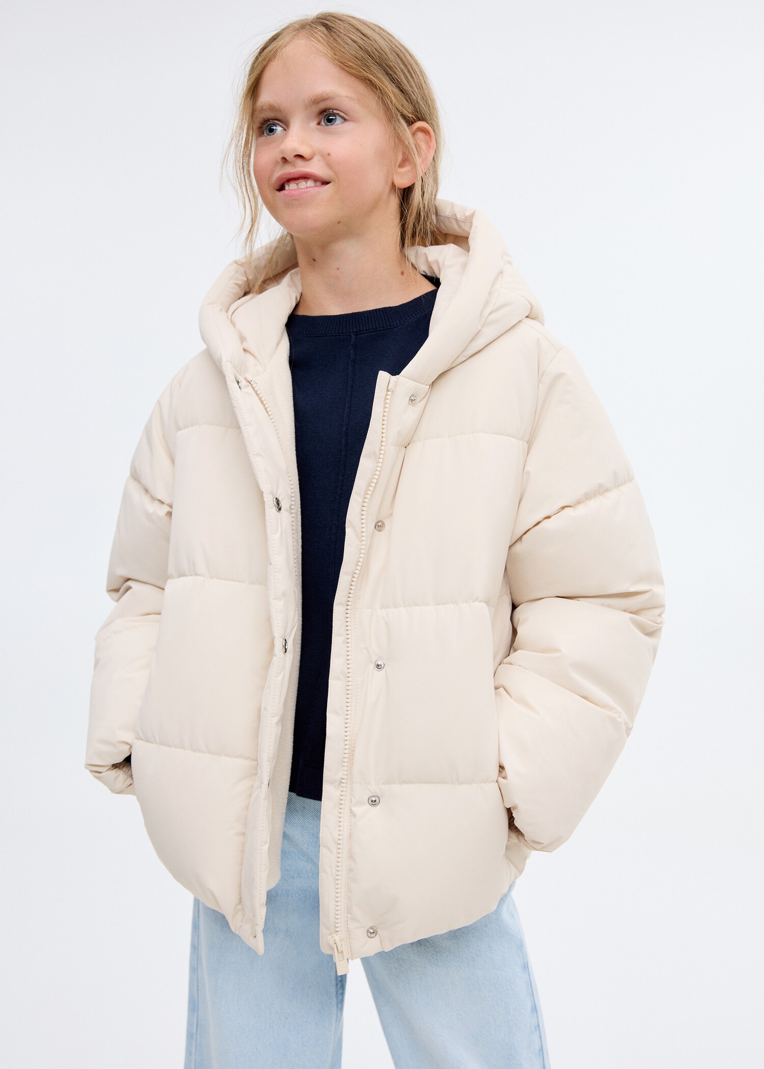 Hooded liner quilted coat - General plane