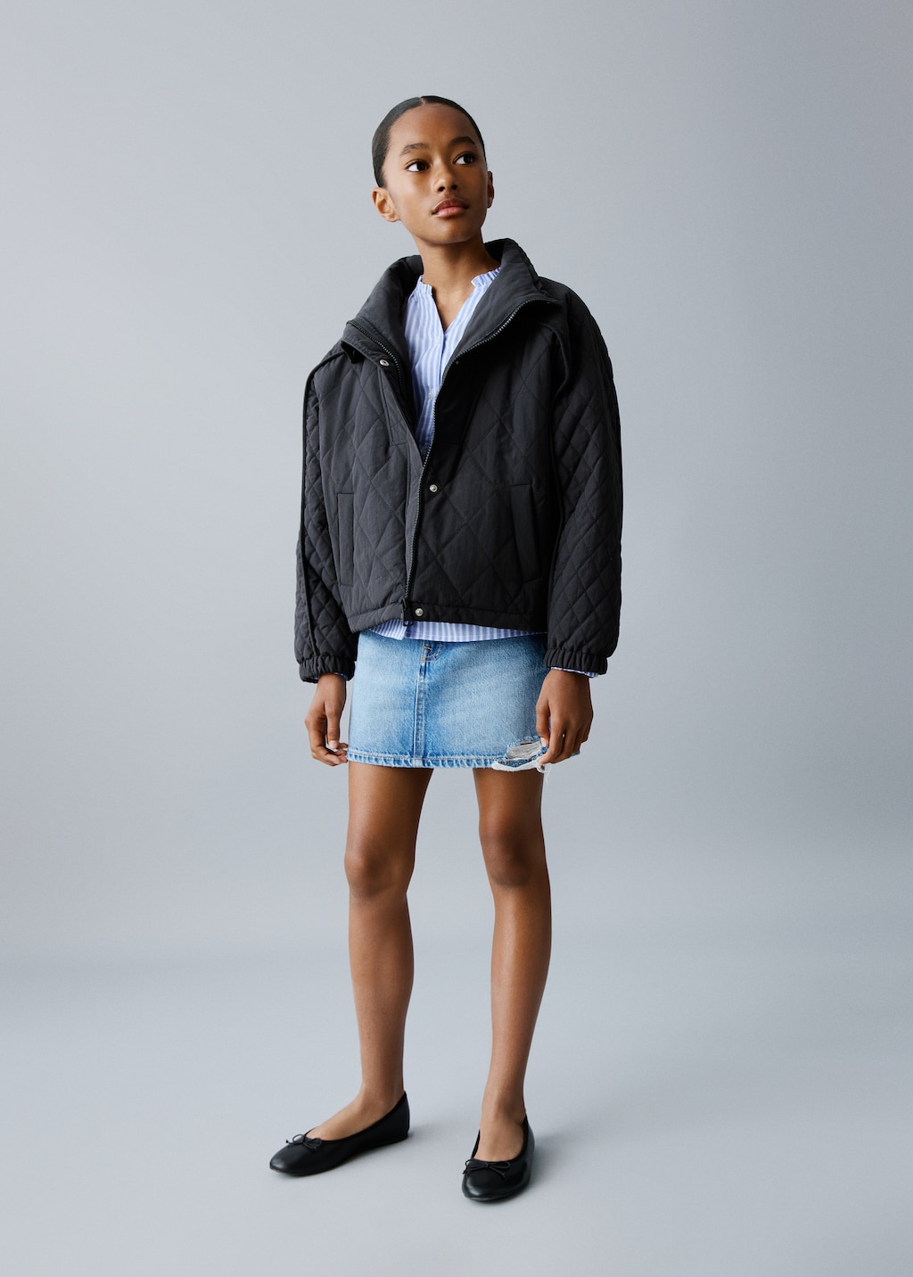 Oversized quilted anorak