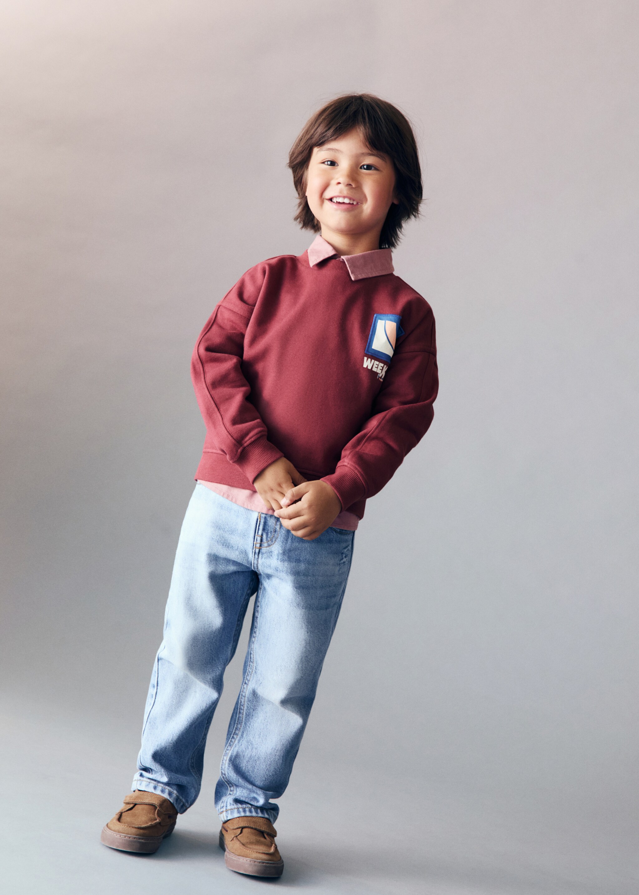 Sudadera estampada mensaje - Plano general