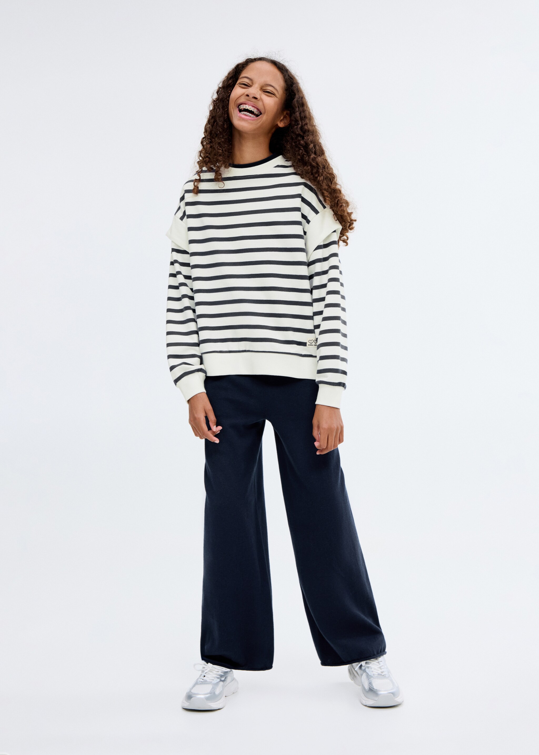 Striped cotton-blend sweatshirt - General plane, Navy. Ref: 17023292-00.