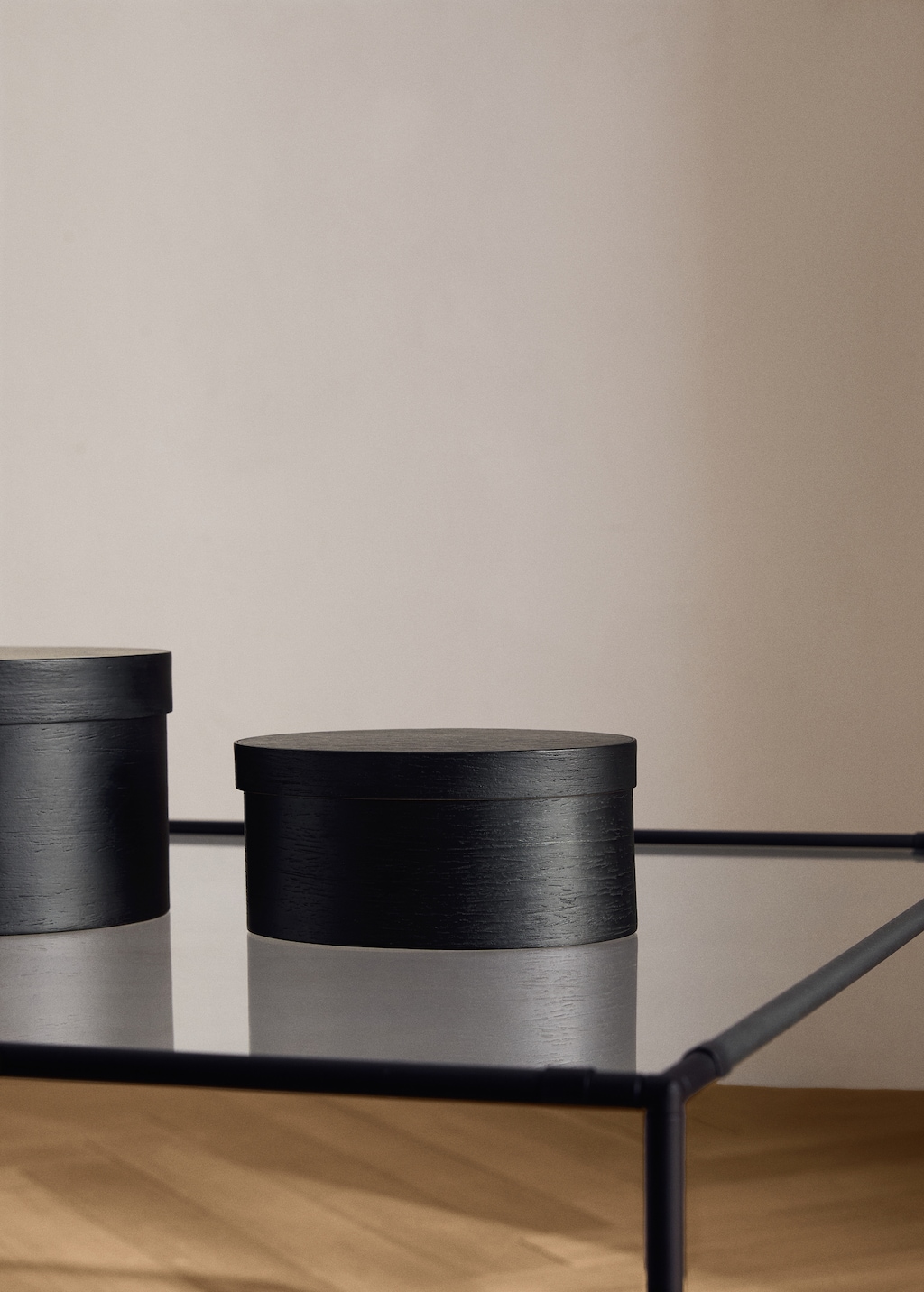 Small oval wooden box