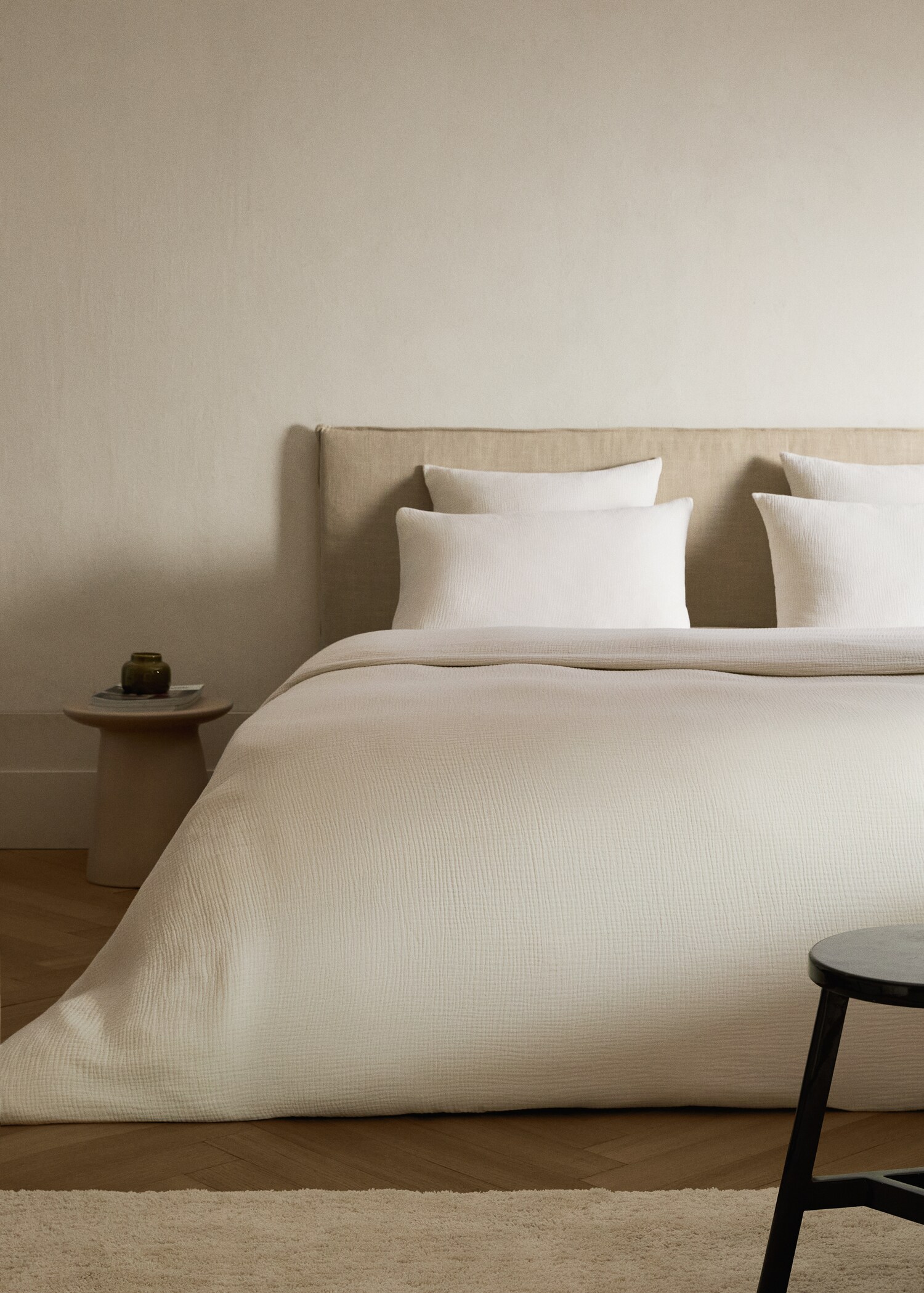 Cotton gauze duvet cover queen bed - General plane