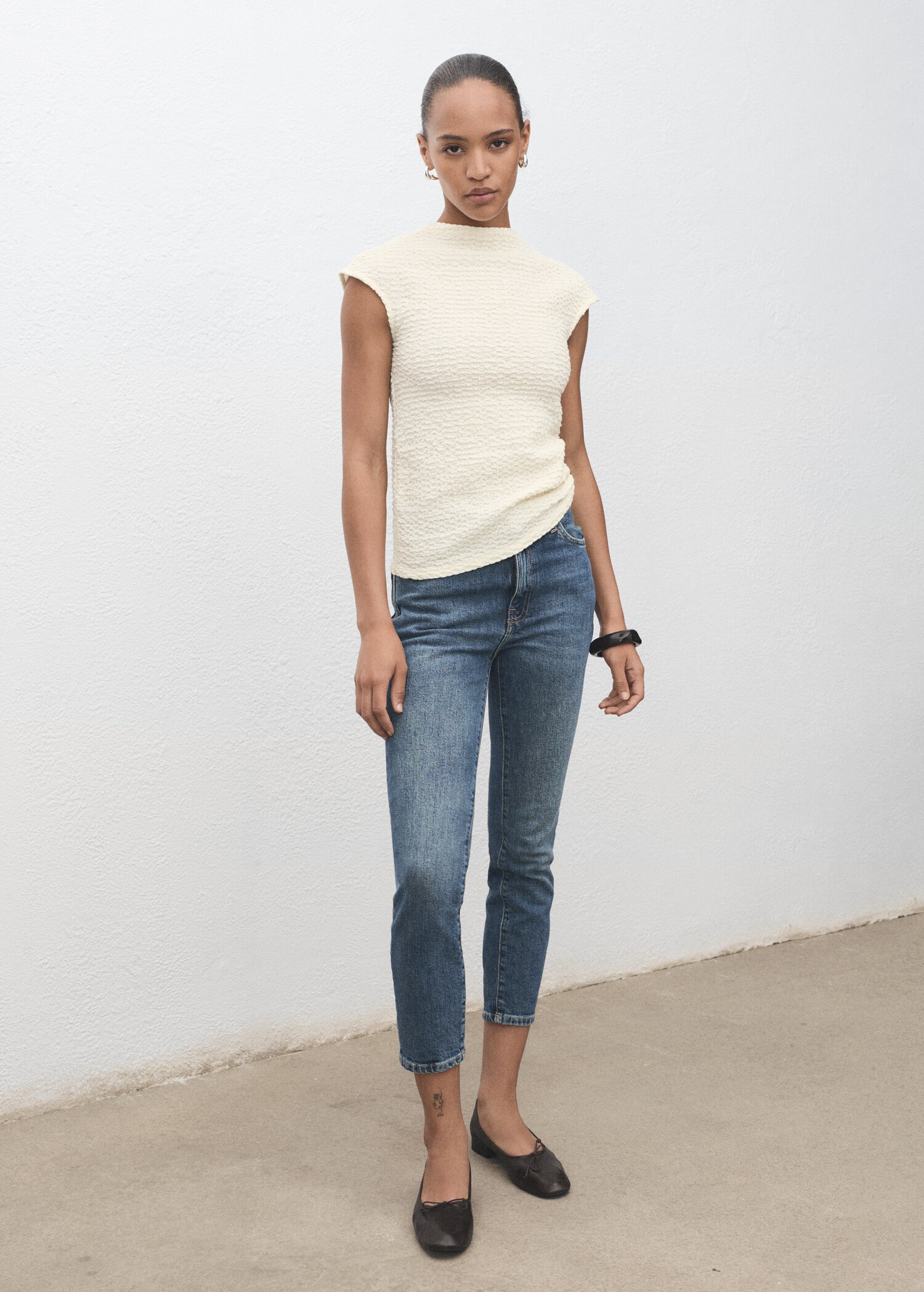 Textured cotton top - General plane