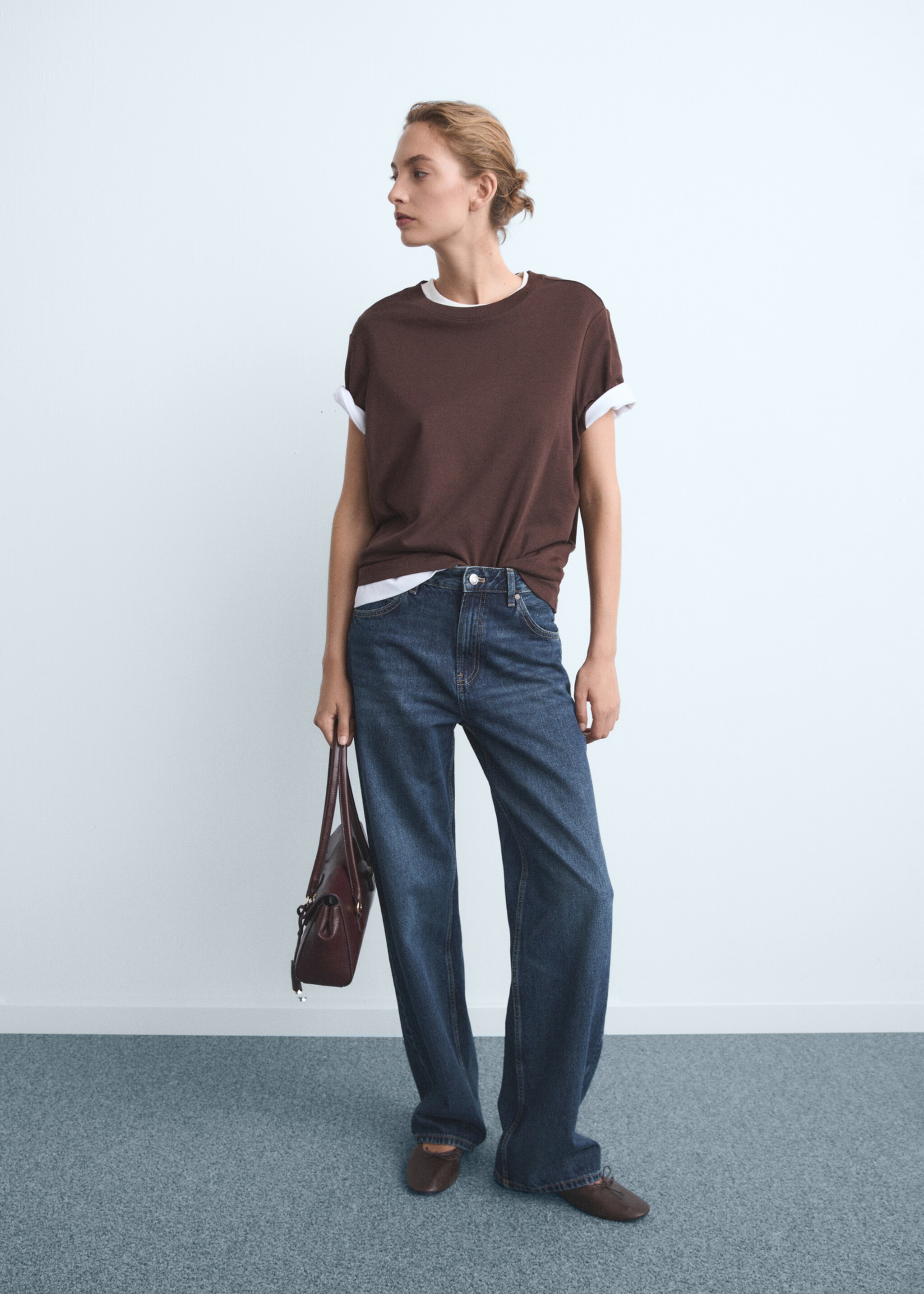 Miami medium-rise straight-fit jeans - General plane, Dark Blue. Ref: 17024104-00.