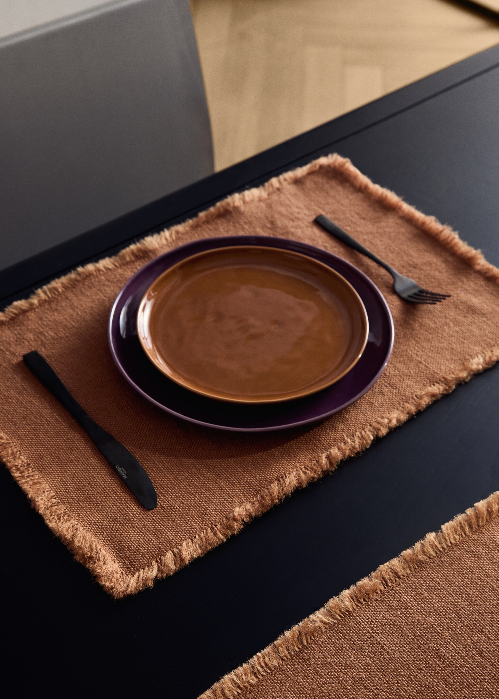 Jute placemat - Plano geral, Castanho-médio. Ref: 17024131-00.