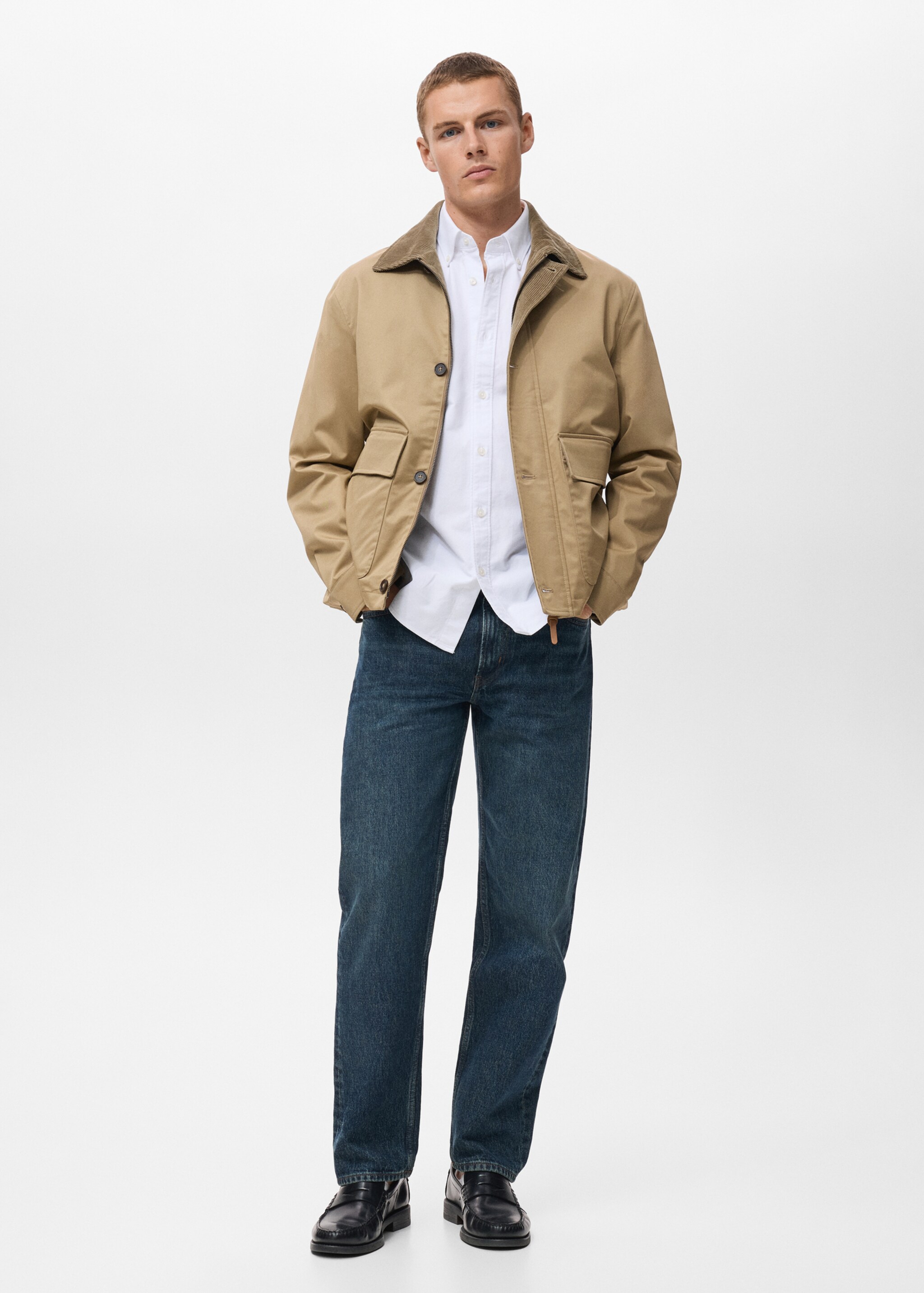 100% cotton Oxford shirt - General plane, White. Ref: 17024431-00.