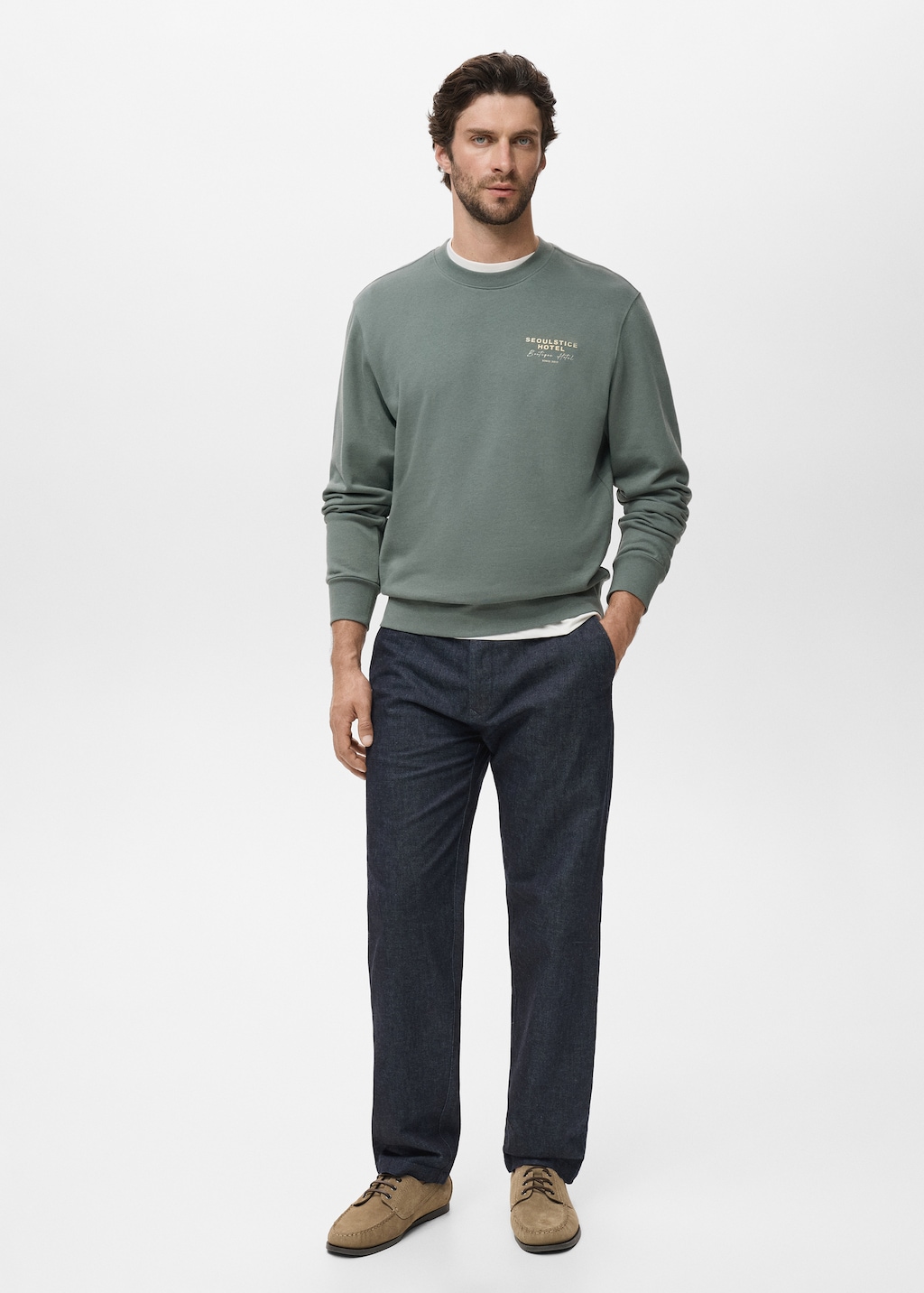 Printed cotton sweatshirt