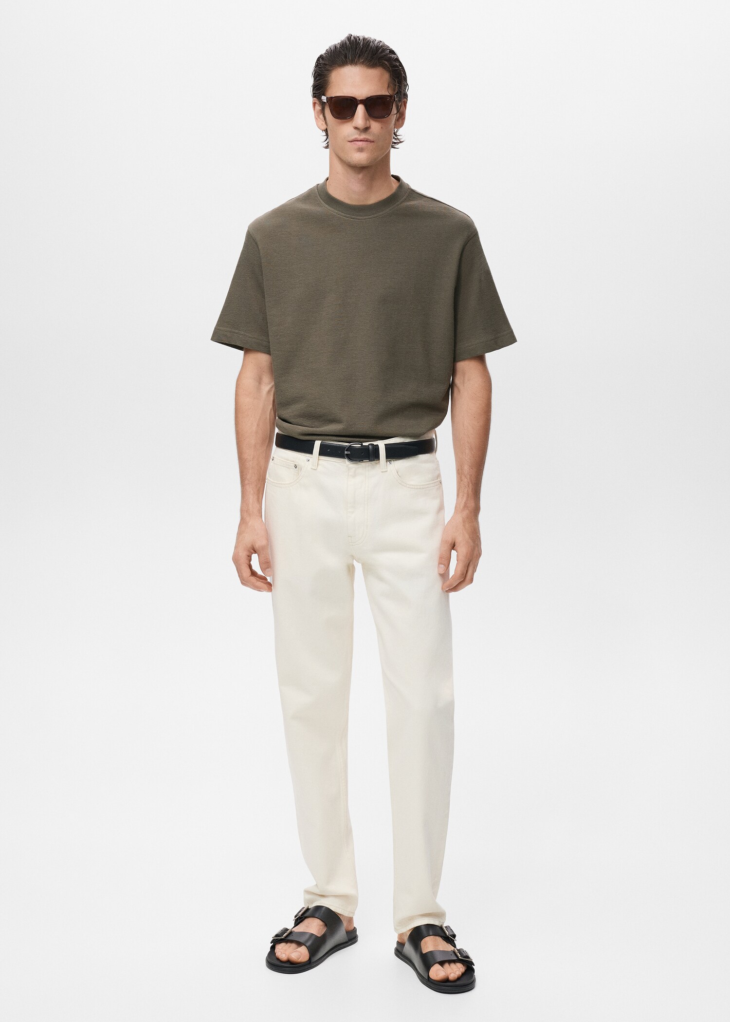 Camiseta estructura 100% algodón relaxed fit - Plano general