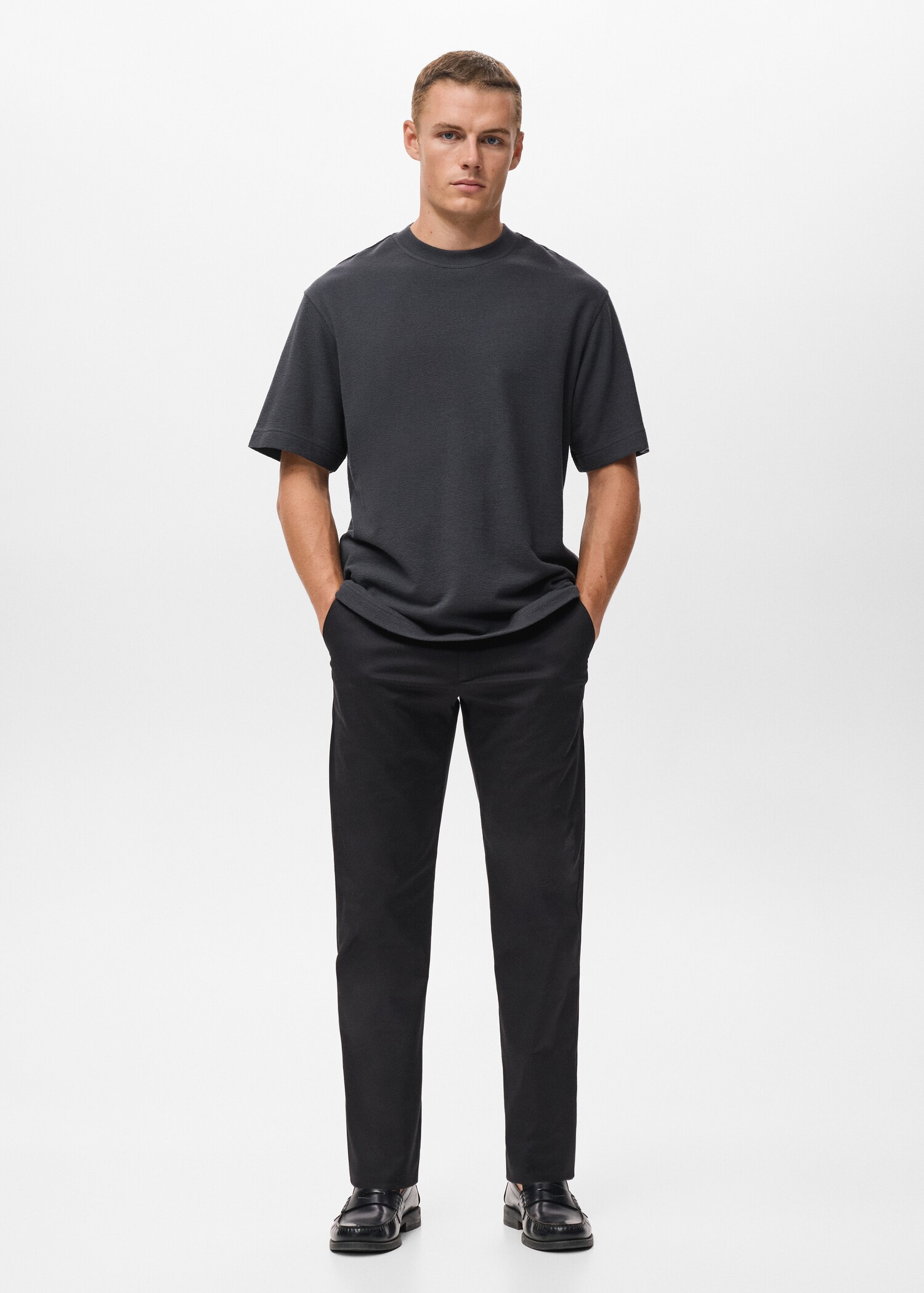 Camiseta estructura 100% algodón relaxed fit - Plano general