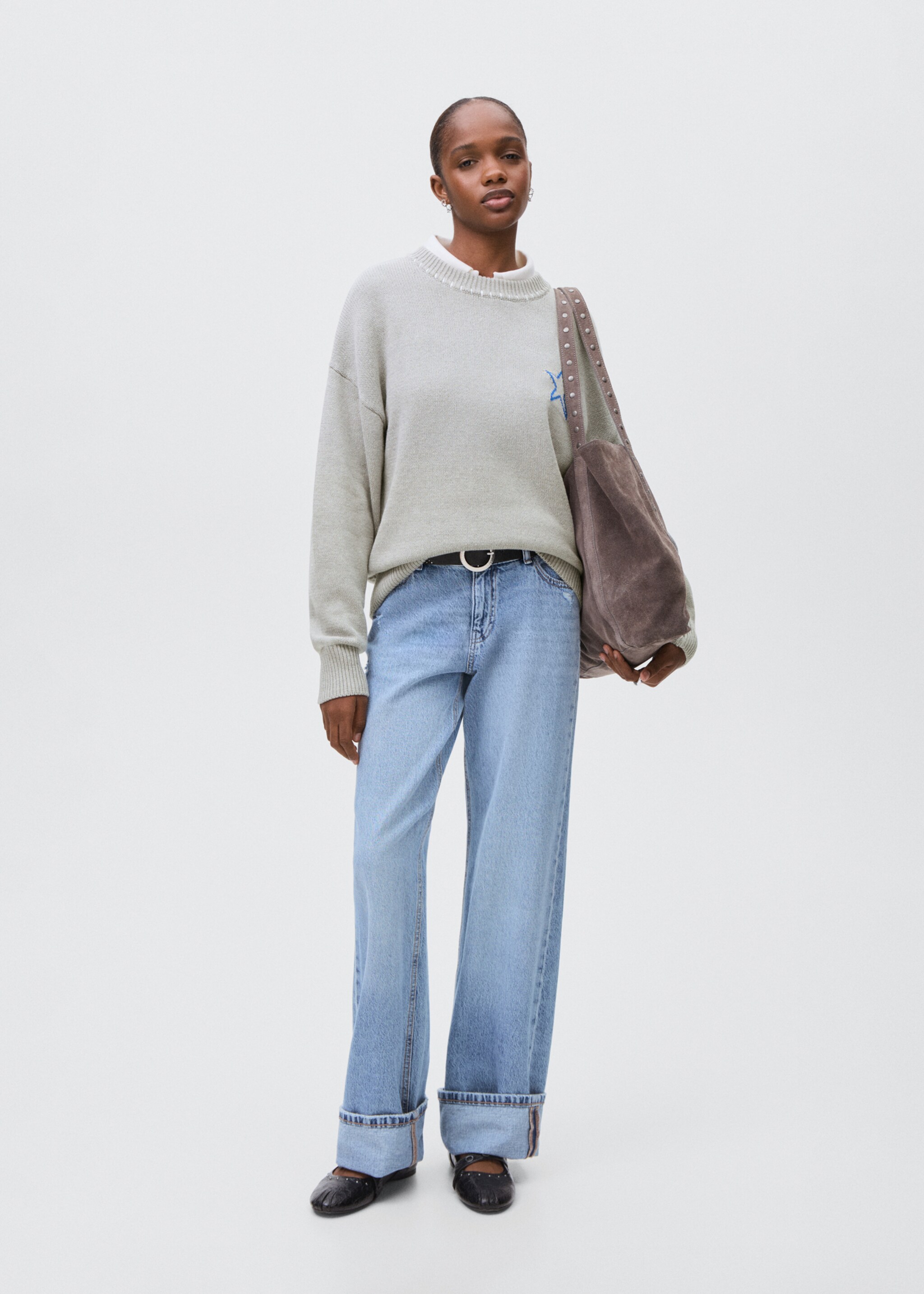 Star knitted sweater - General plane, Grey. Ref: 17024782-00.