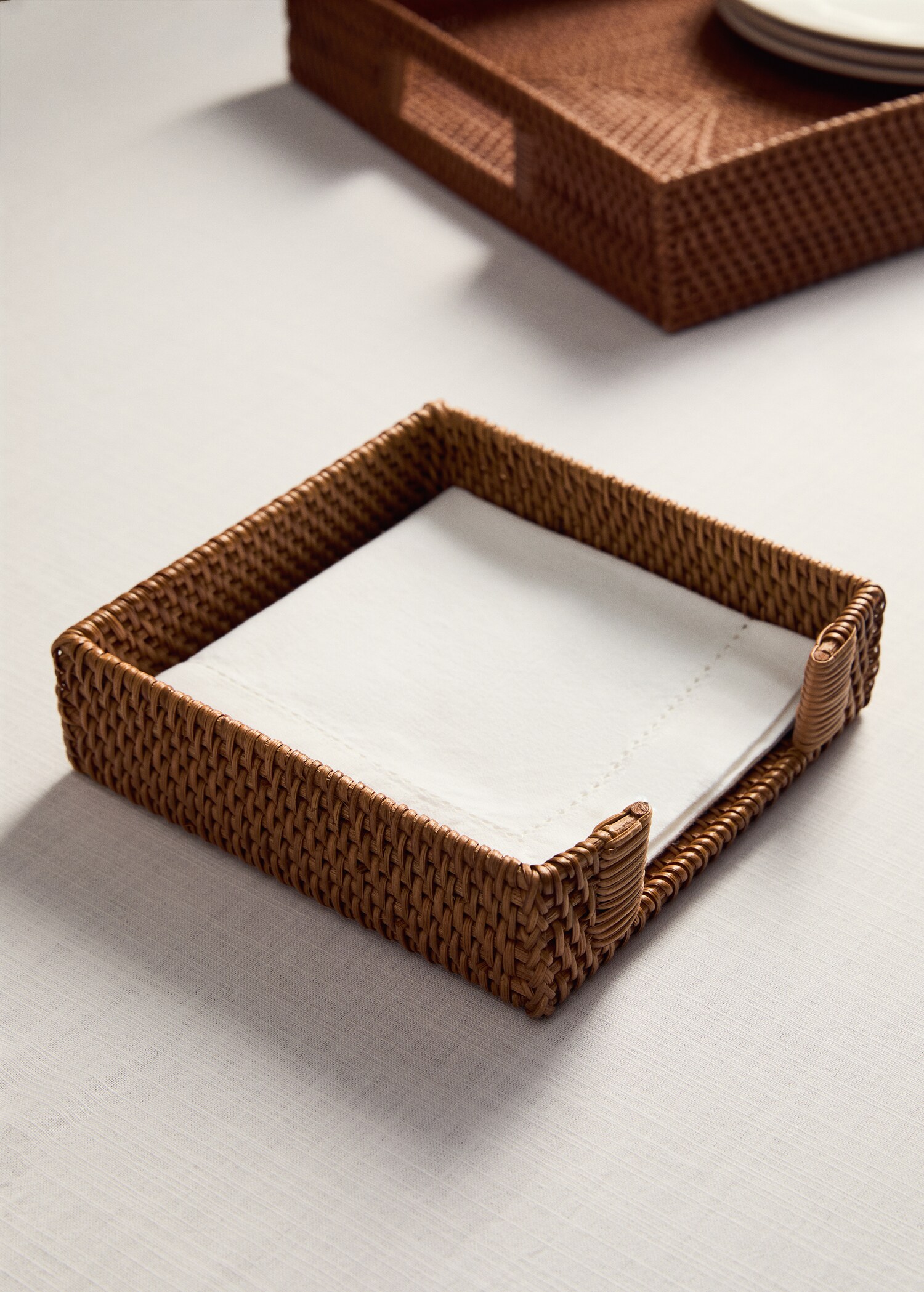 Rattan napkin holder - General plane